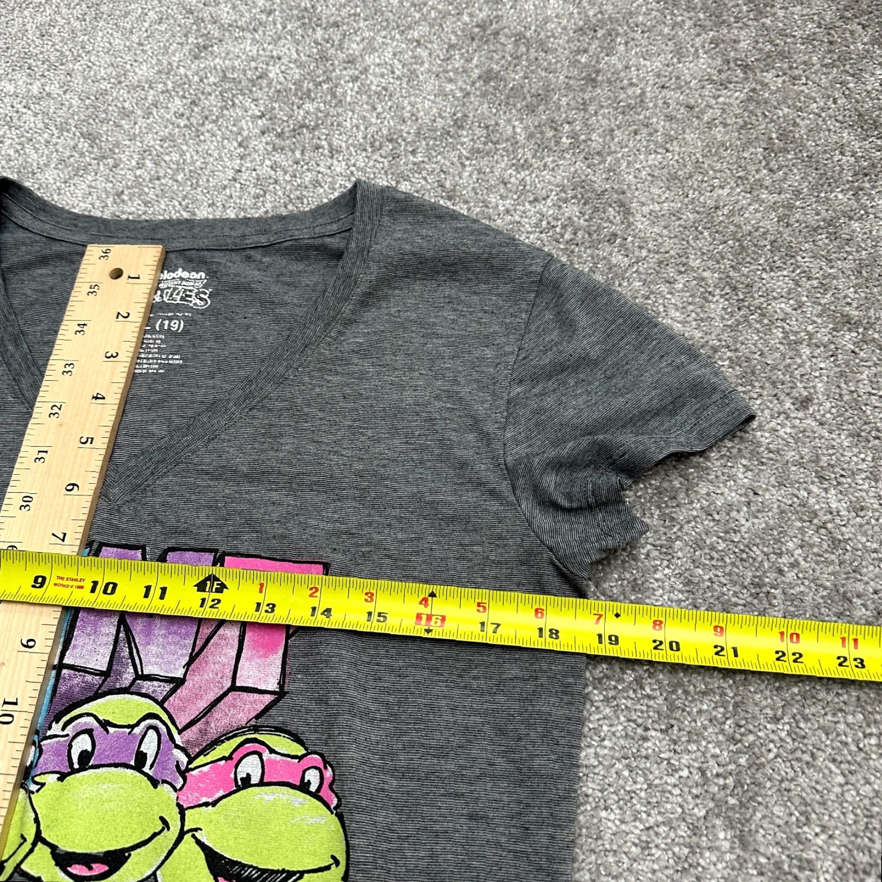 Nickelodeon Nickelodeon Teenage Mutant Ninja Turtle T-Shirt Womens Medium Girls XXL Gray Tee Size M / US 6-8 / IT 42-44 - 6 Thumbnail