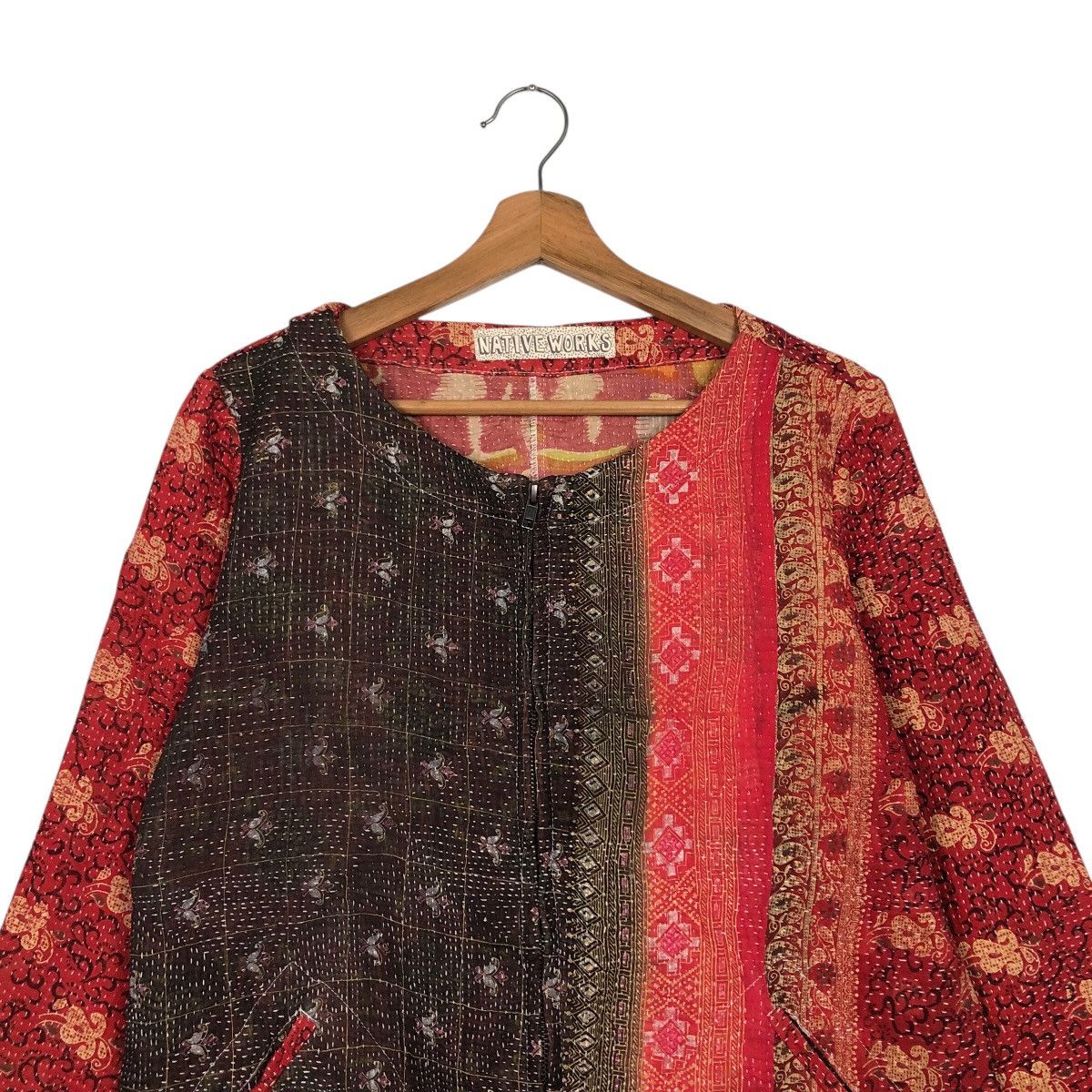 Japanese Brand Native Works Reworked Patchwork Quilted Jacket Size M / US 6-8 / IT 42-44 - 4 Thumbnail