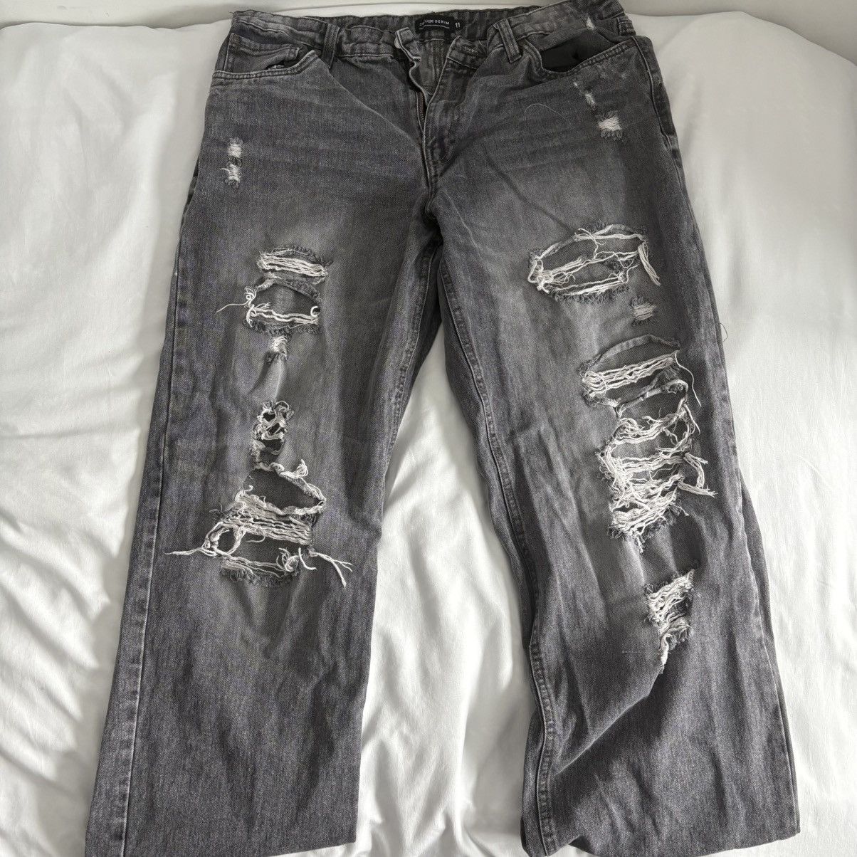 Other Black Ripped Jeans – Bold & Streetwear-Ready 💥 Size 34" / US 12 / IT 48 - 1 Thumbnail