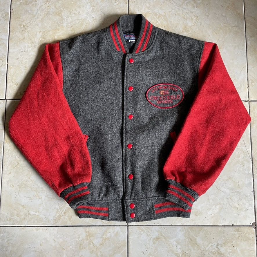Other Vintage 90's Crocodile Sport Varsity Wool Jacket Size US M / EU 48-50 / 2 - 1 Thumbnail