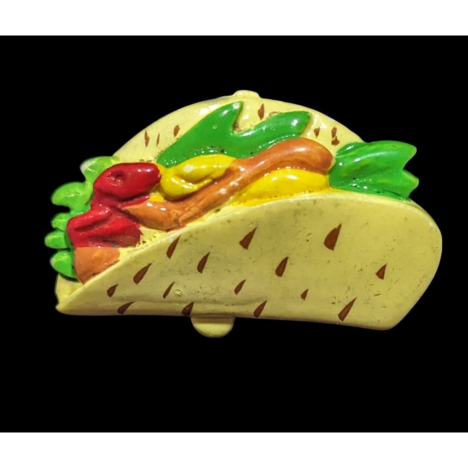 Other Vintage Taco Figural Brooch With Painted Details Size ONE SIZE - 1 Thumbnail