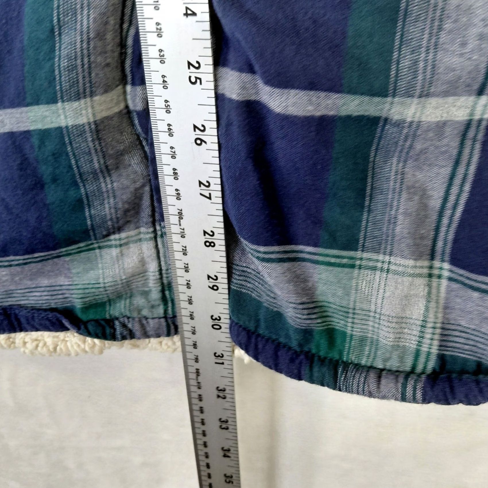 Aeropostale Aeropostale Mens 2XL Plaid Flannel Shirt Sherpa Lined Navy Blue Green Button Up Size US XXL / EU 58 / 5 - 5 Thumbnail