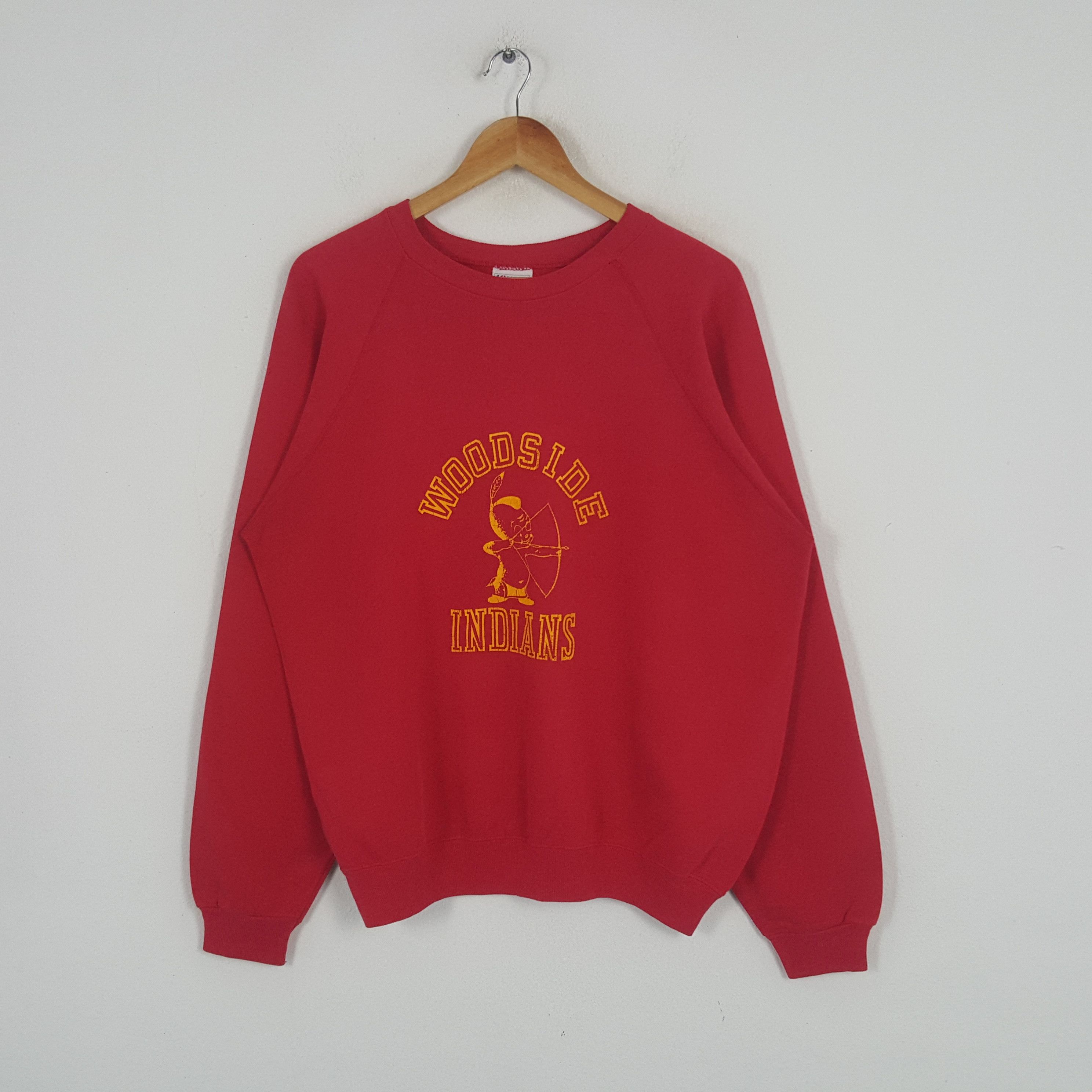 Hanes × NFL × Vintage Vintage Woodside Indians American Football Team Sweatshirt Size US L / EU 52-54 / 3 - 1 Thumbnail