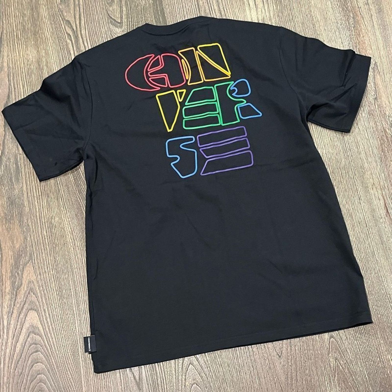 Converse NWT All Star Pride Deconstruct T-Shirt Short Sleeve Black M Size US M / EU 48-50 / 2 - 6 Thumbnail