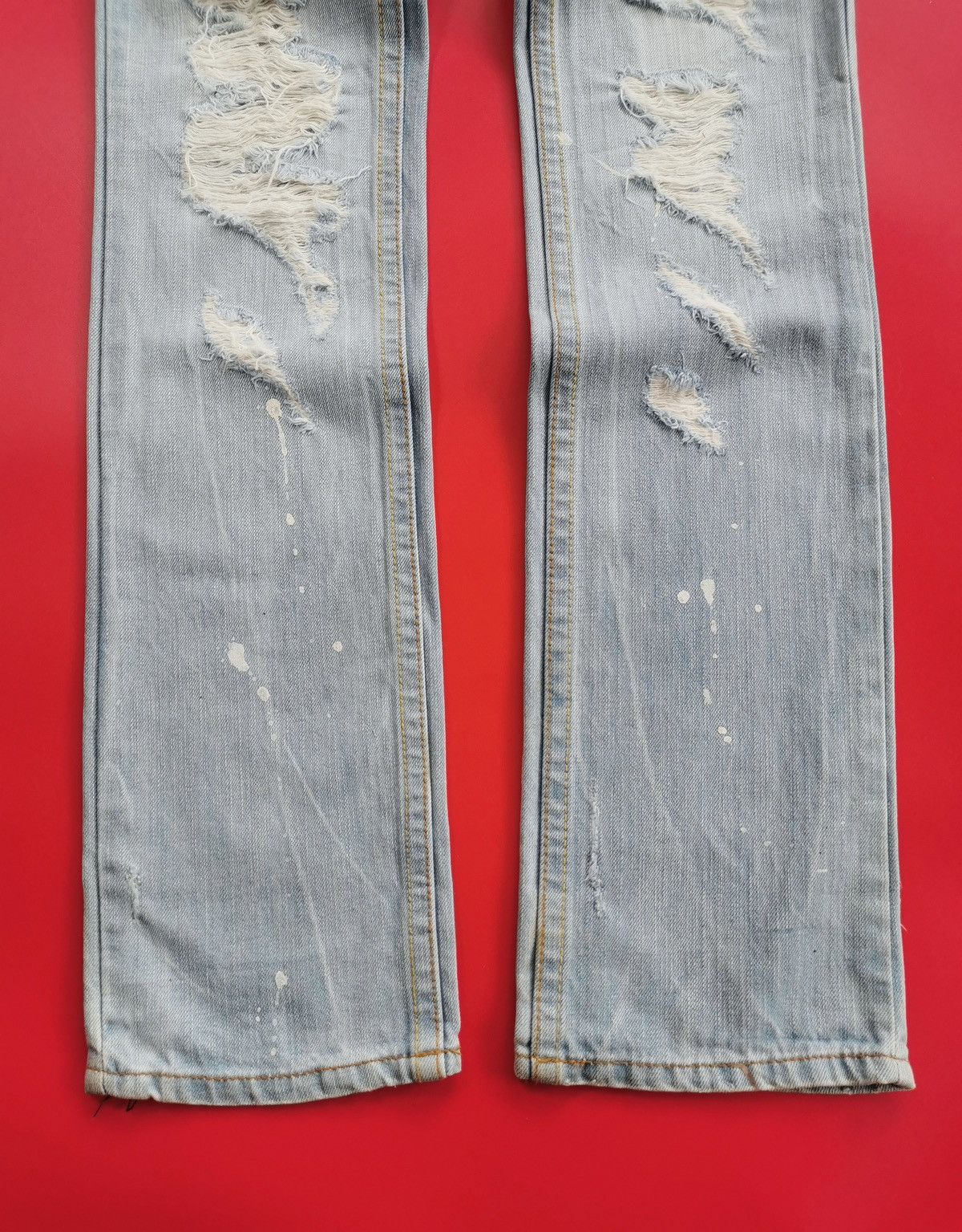 Japanese Brand Red Pepper Embroidery Patches Distressed Jeans Punk Size US 28 / EU 44 - 12 Thumbnail