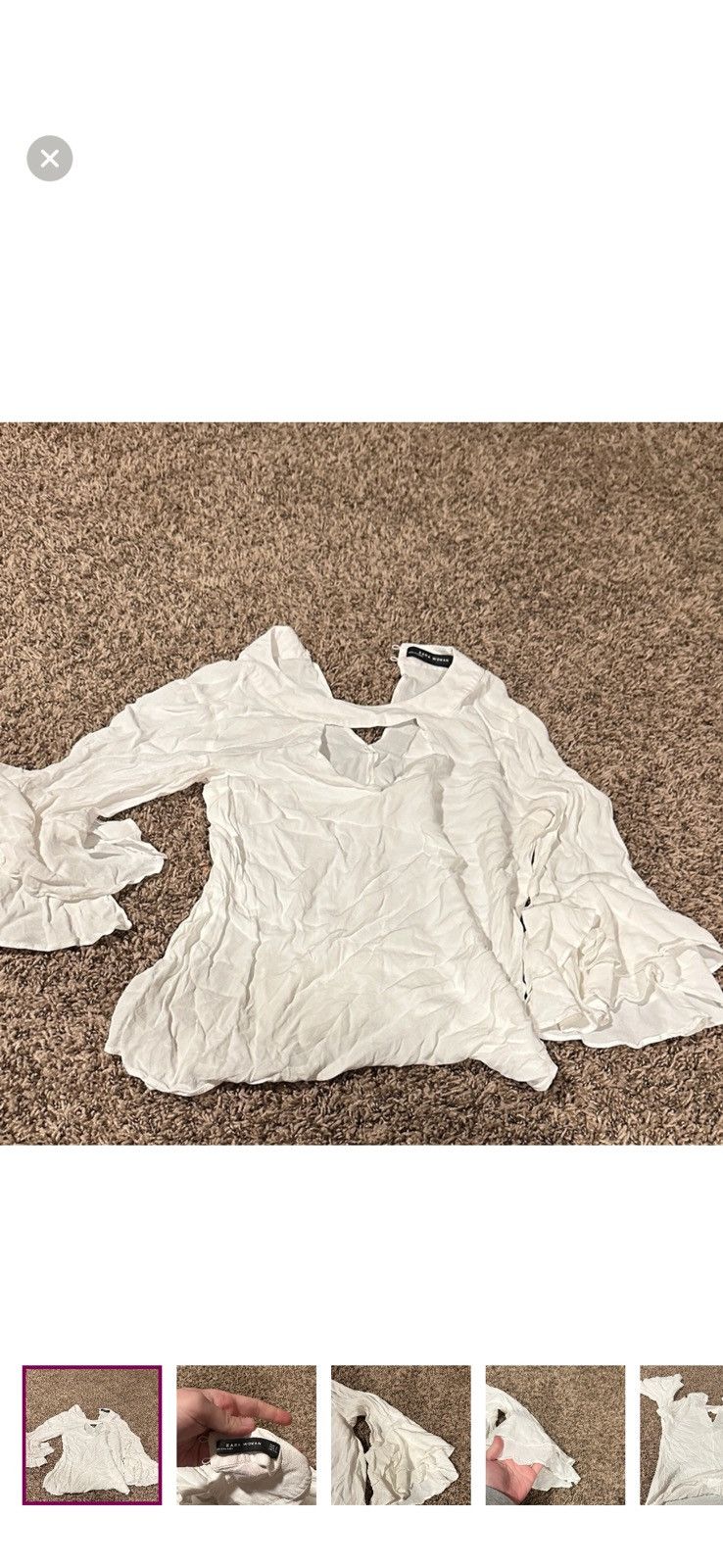 Zara White blouse Size M / US 6-8 / IT 42-44 - 1 Thumbnail