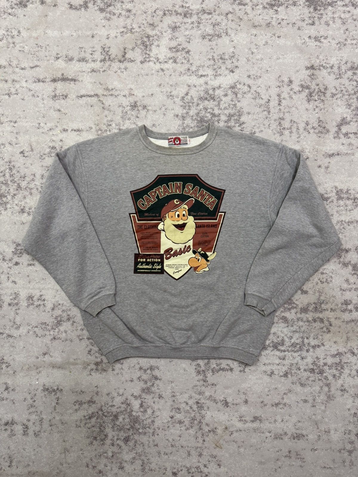 Vintage Vintage 90s Captain Santa Sweatshirt Size US XL / EU 56 / 4 - 3 Thumbnail