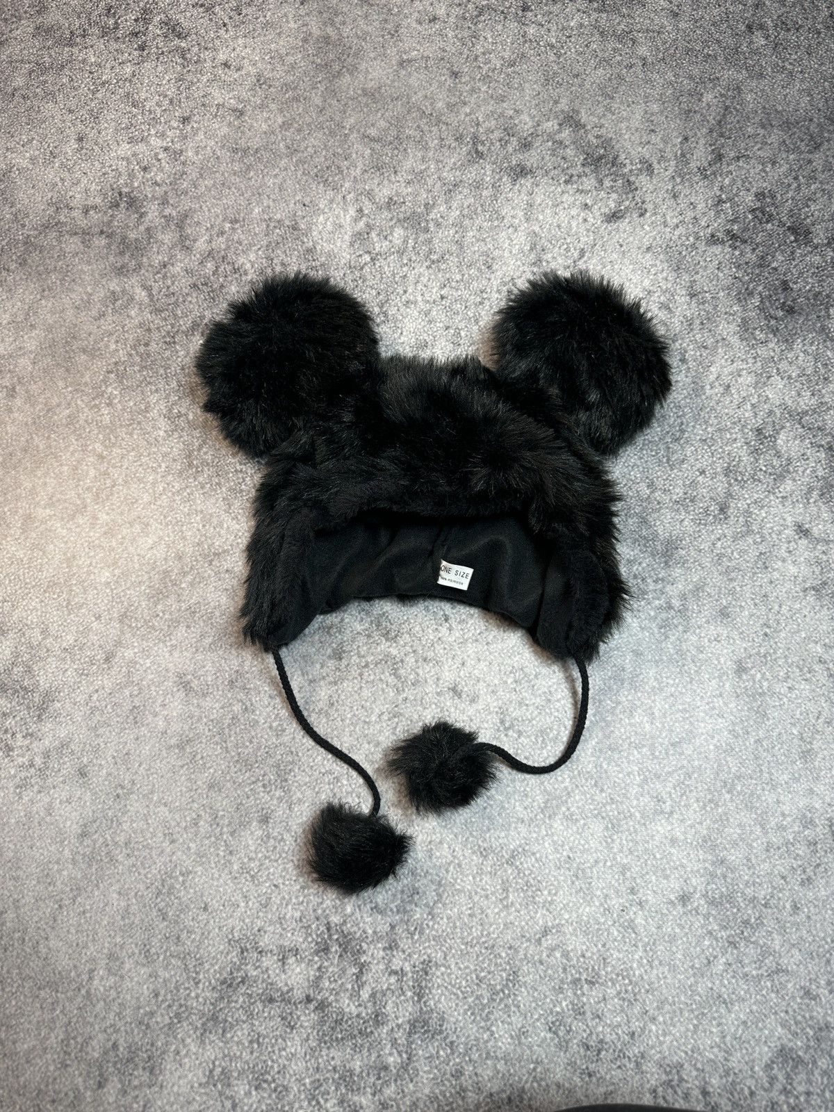 Other Y2K Fur Hat Ears Black Avant Garde Opium Casual USA VTg Size ONE SIZE - 1 Thumbnail