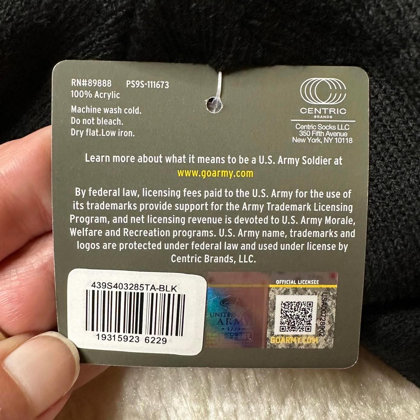 Designer NWT U.S. Army Black Embroidered Logo Beanie OS Size ONE SIZE - 5 Thumbnail