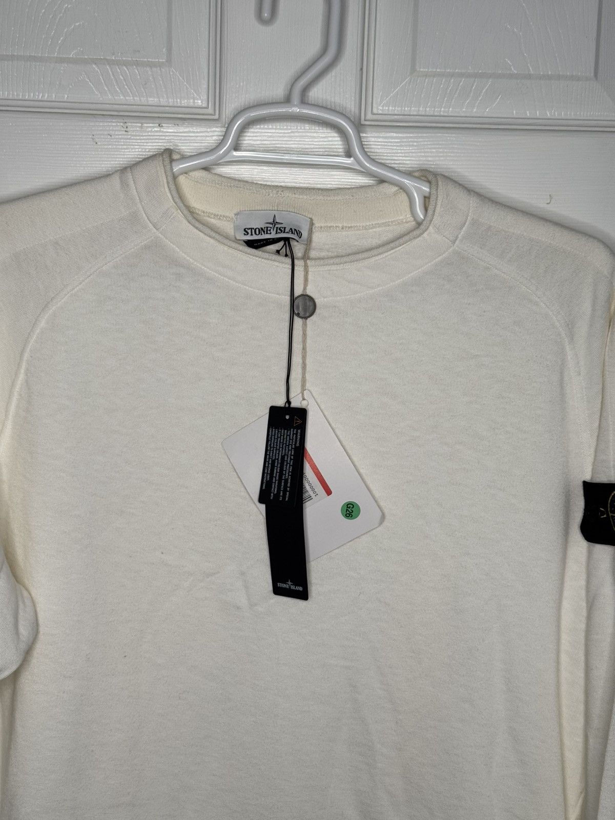 Stone Island Stone Island White Cotton Sweatshirt Size US XXL / EU 58 / 5 - 2 Thumbnail
