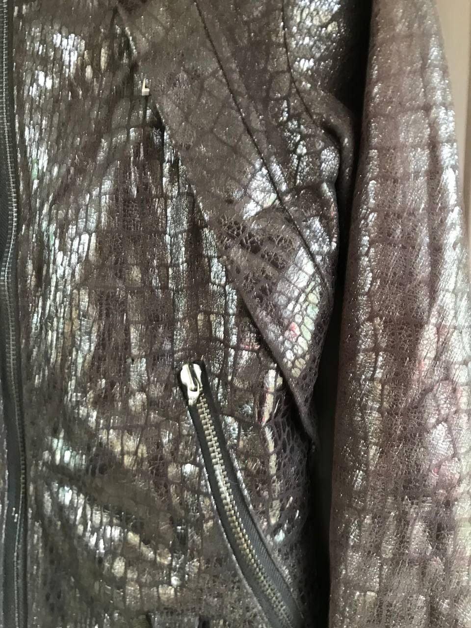 BUFFALO BOBS Buffalo Bobs Faux Snakeskin Leather Moto Jacket Size US XS / EU 42 / 0 - 4 Thumbnail