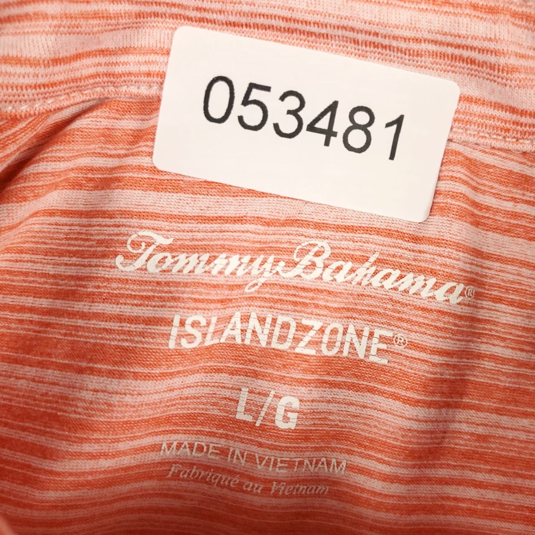 Tommy Bahama Tommy Bahama Polo Shirt Mens Large Orange Striped Casual Short Sleeve Activewear Size US L / EU 52-54 / 3 - 6 Thumbnail