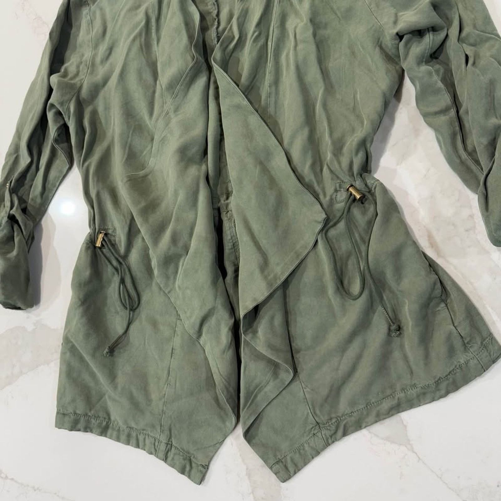 Sanctuary Sanctuary Drawcord Waist Open Front Trench Jacket Womens Med Size M / US 6-8 / IT 42-44 - 2 Thumbnail