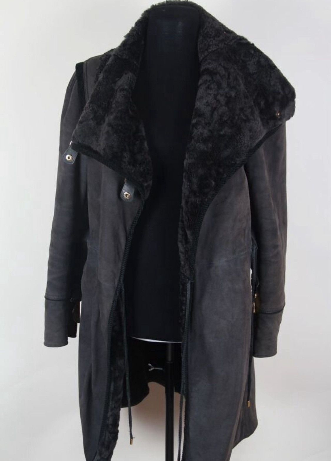 Gucci Gucci Suede and Fur Belted Mid-Length Coat Size M / US 6-8 / IT 42-44 - 4 Thumbnail