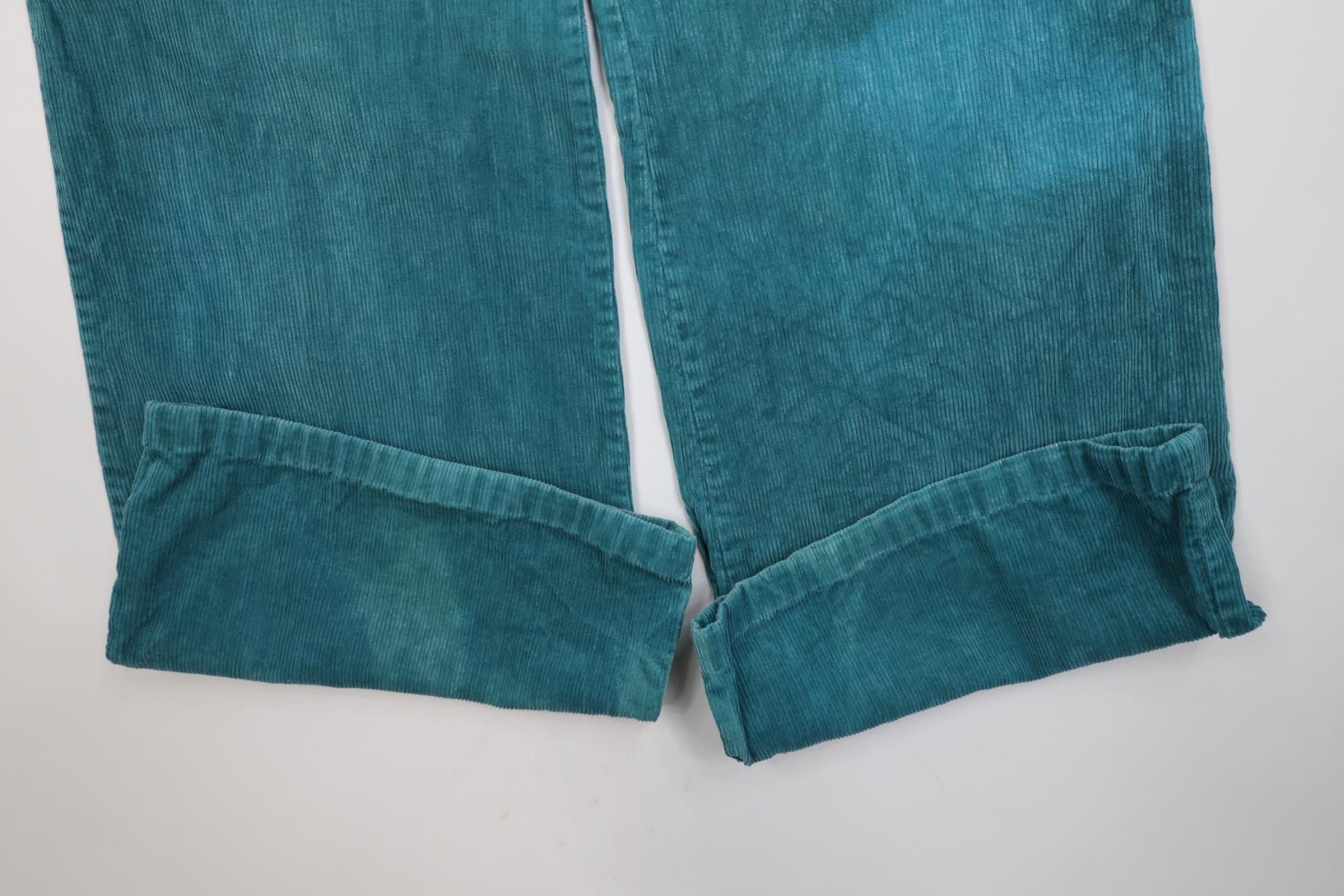 Vintage Vintage 70s Streetwear Corduroy Bell Bottoms Pants Teal Size 36" / US 14 / IT 50 - 5 Thumbnail