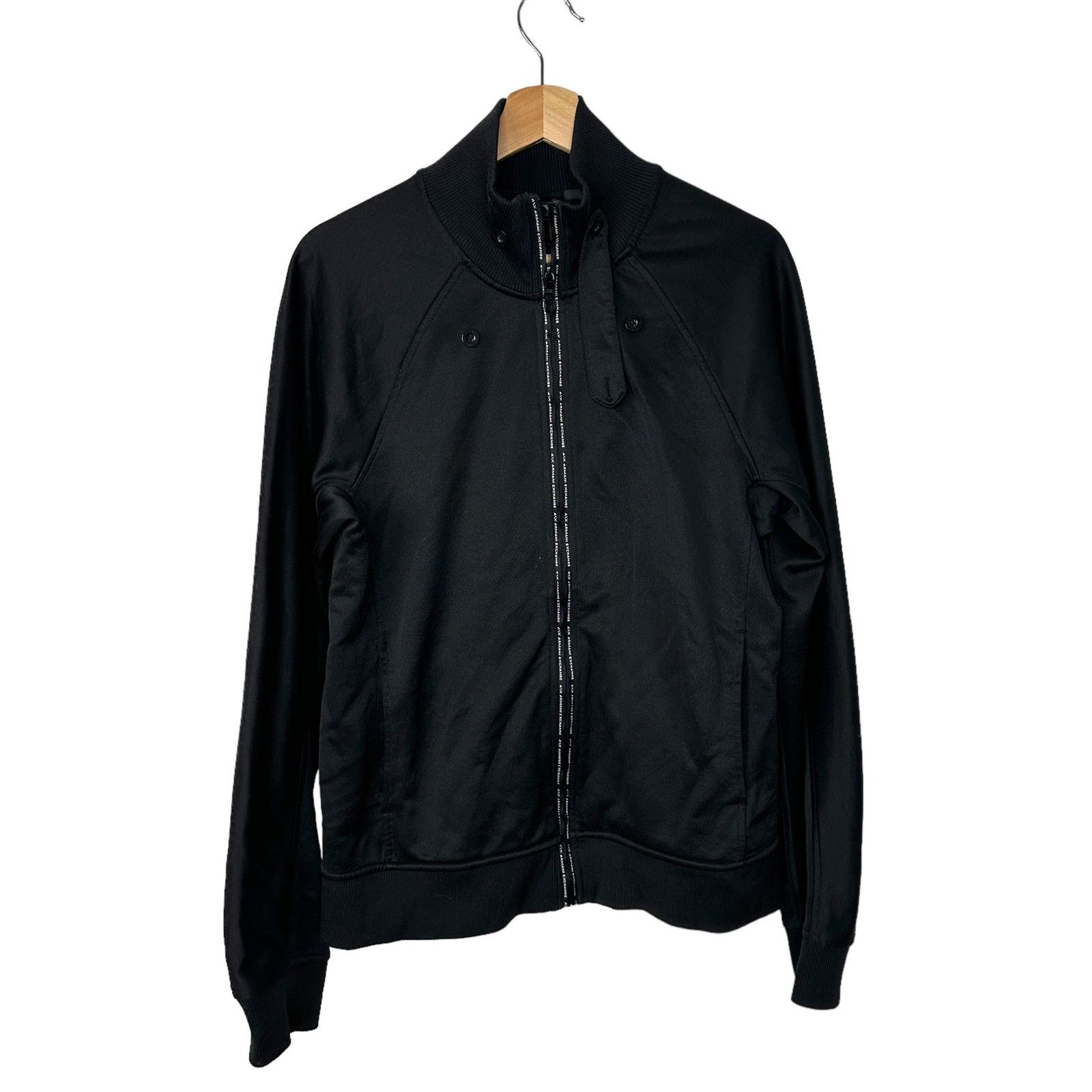 Armani Exchange Armani Exchange Black Athletic Jacket Logo Men's Medium Size US M / EU 48-50 / 2 - 1 Thumbnail