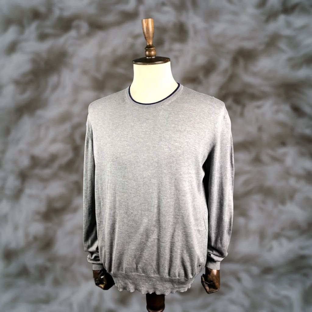 Fay Fay Sweatshirt Men Size 56 Cotton Gray Jersey Ribbed Crewneck Long Sleeve Pullover Size US XL / EU 56 / 4 - 1 Thumbnail