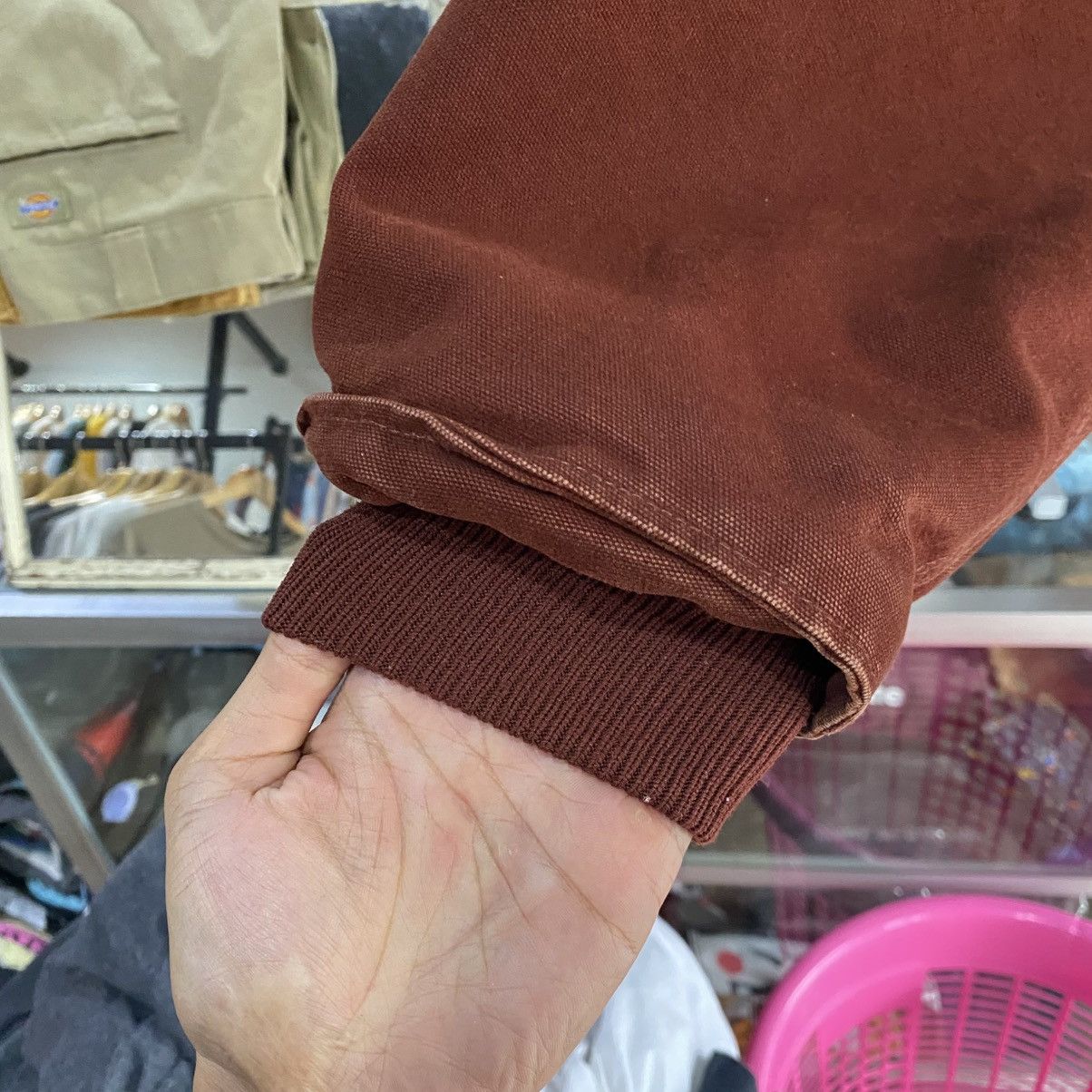 Carhartt Vintage Carhartt J141 Sherpa Lined Hooded Jacket Maroon Size US XXL / EU 58 / 5 - 6 Thumbnail