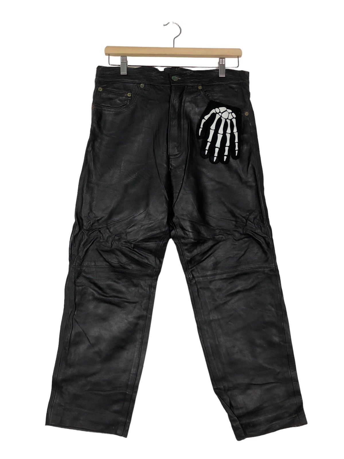 Genuine Leather 🔥90’s Rare Genuine Leather Pants Racing Jogi Leather Japan Size US 32 / EU 48 - 1 Thumbnail