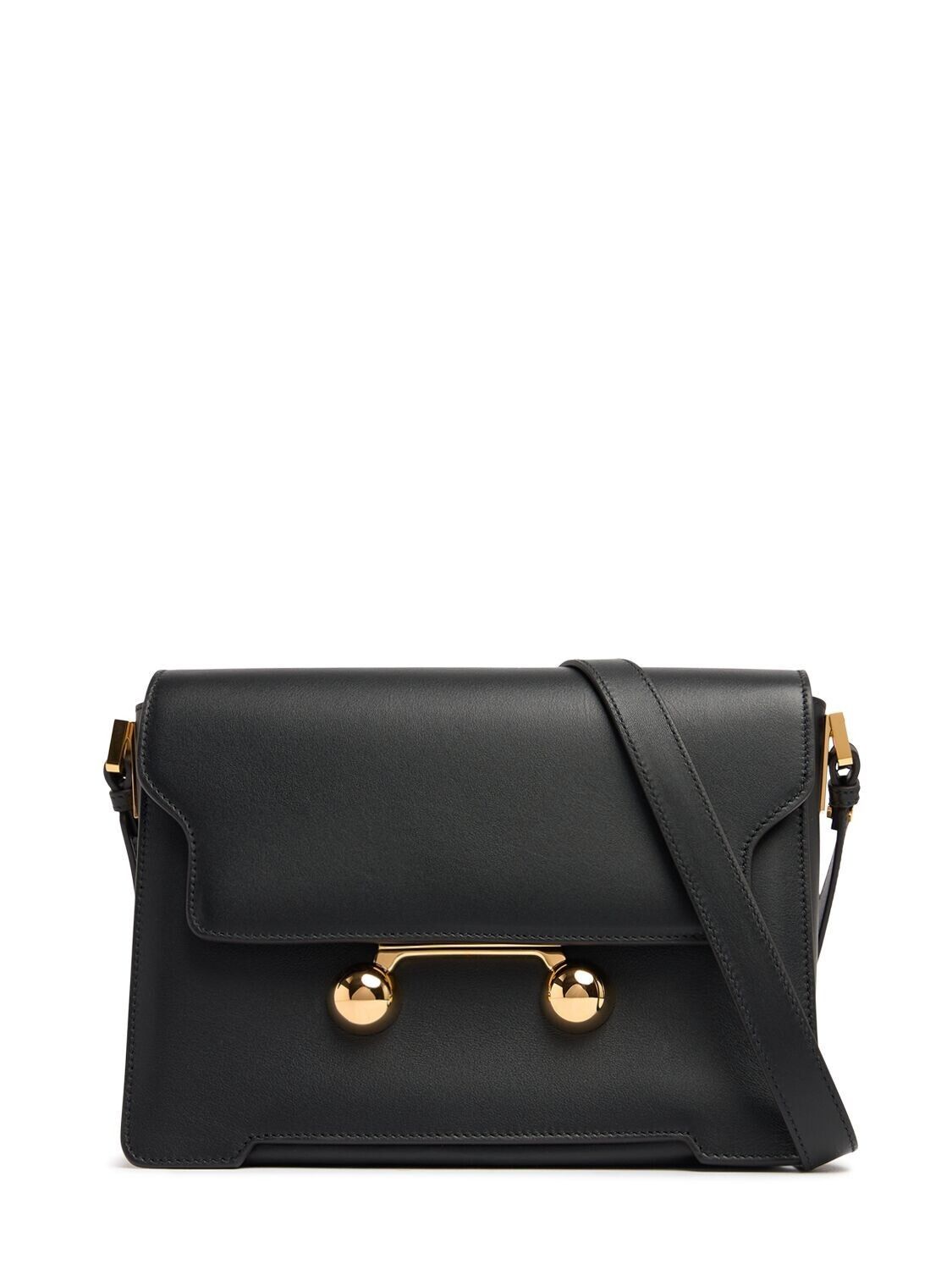 Marni MARNI Trunkaroo Medium Black Leather Shoulder Bag New Size ONE SIZE - 1 Thumbnail