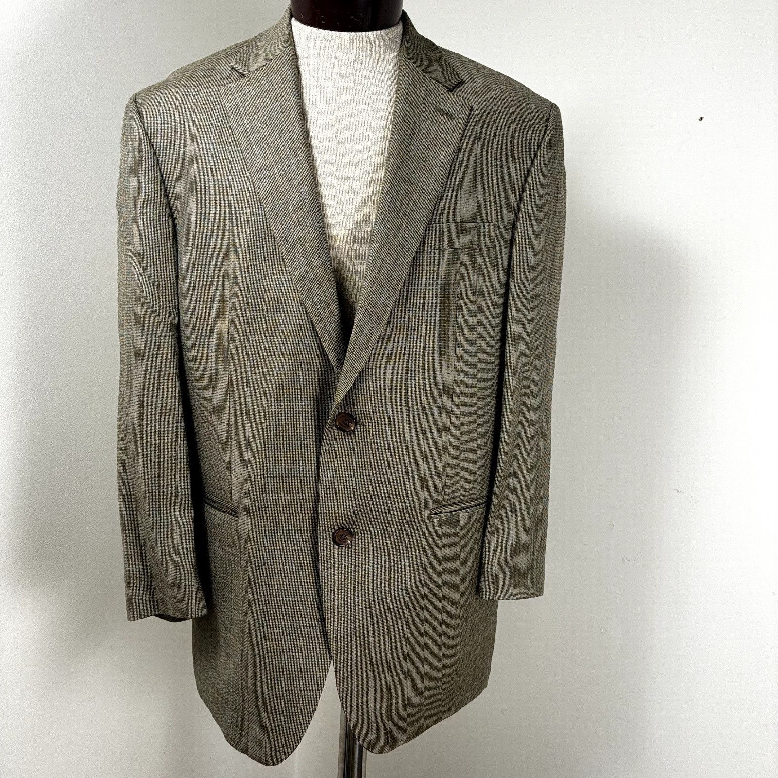 Ralph Lauren RALPH LAUREN Men's Sport Coat Windowpane Tan Blazer Sz 42R S Size 42R - 12 Thumbnail