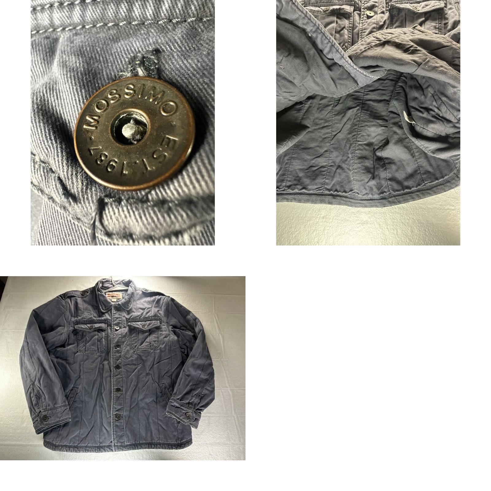 Mossimo VINTAGE Mossimo Jacket Womens Large Navy Button Up Collared Field Coat Shirt Size L / US 10 / IT 46 - 10 Thumbnail