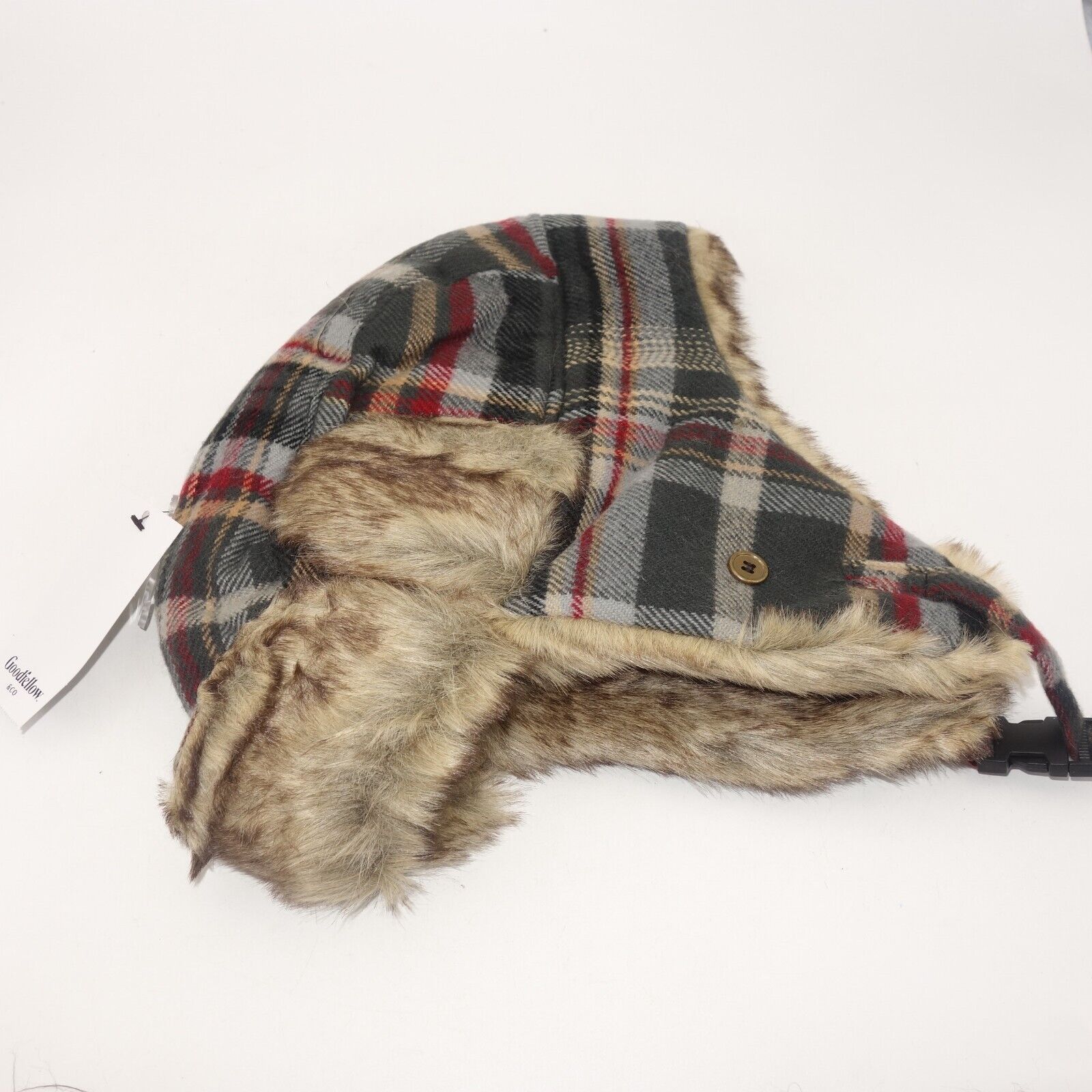 Other NEW Goodfellow & Co Men's Plaid Faux Fur Trapper Winter Hat Size ONE SIZE - 2 Thumbnail