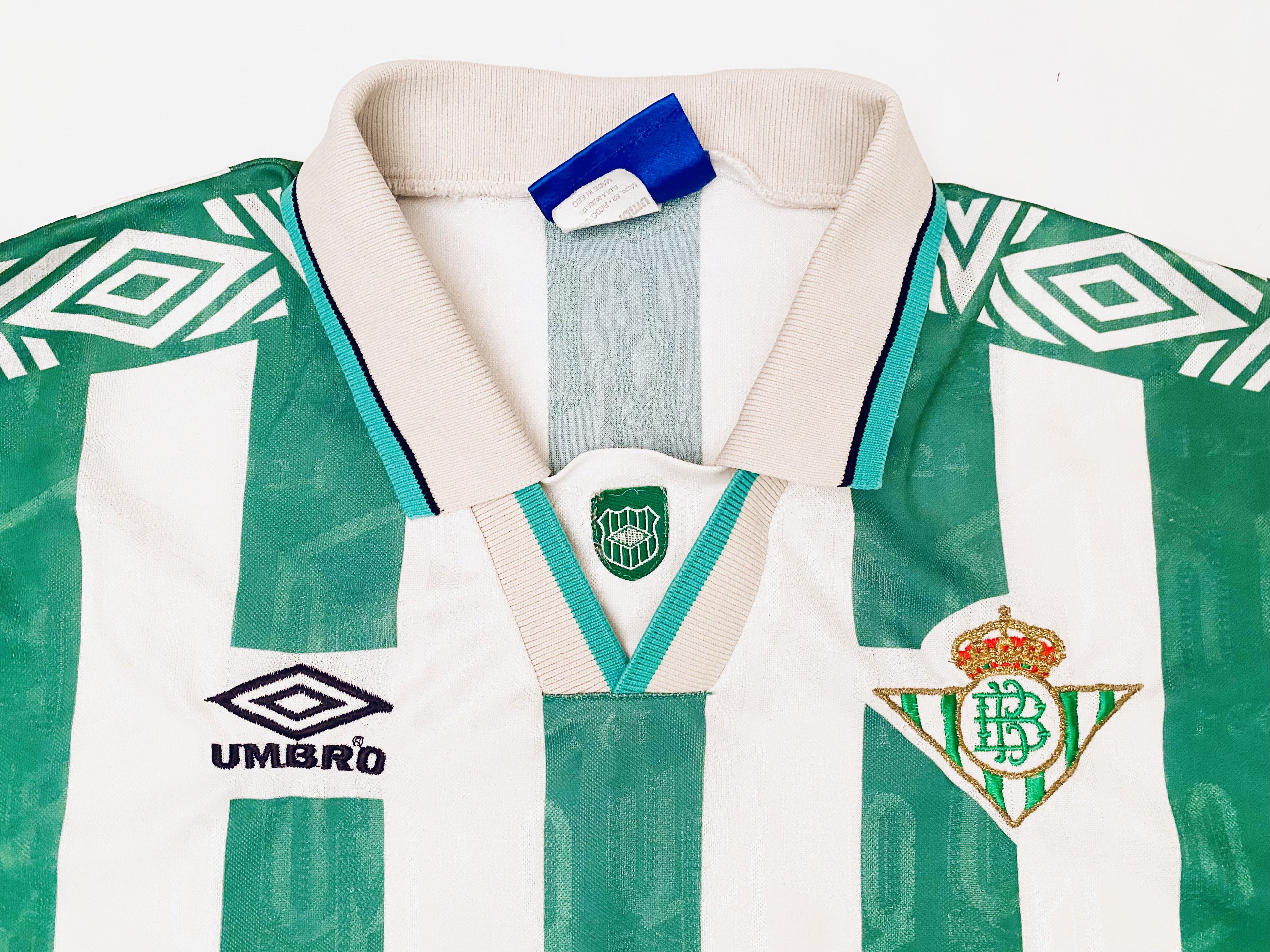 Umbro × Vintage Real Betis Home Jersey Shirt 1994 - 1995 Camiseta Size US S / EU 44-46 / 1 - 4 Thumbnail