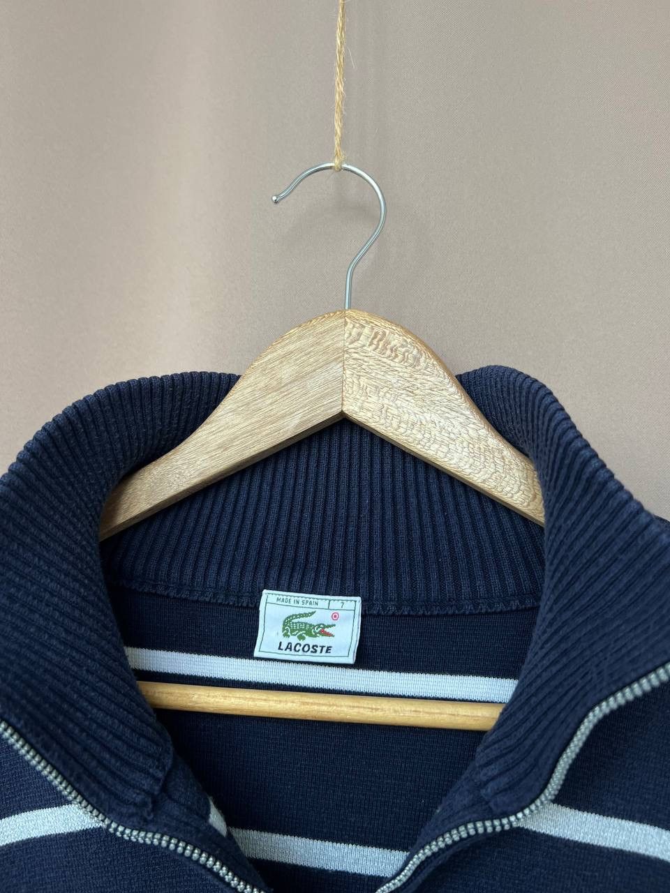 Lacoste Lacoste Half Zip Sweater Mens Size 7 or L Striped Pullover Size US L / EU 52-54 / 3 - 11 Thumbnail