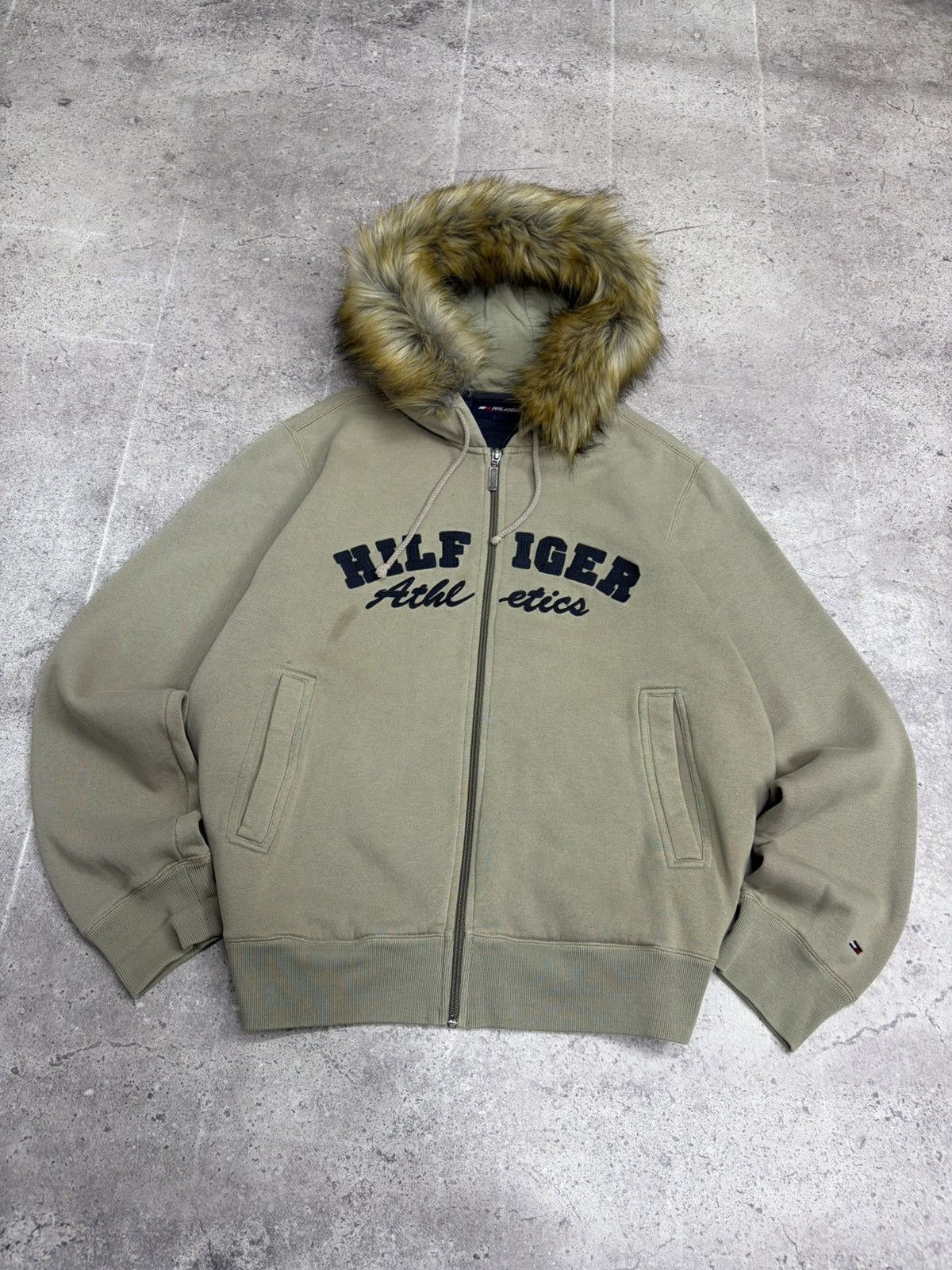 If Six Was Nine Tommy Hilfiger Fur Hood Zip Hoodie Y2K Archive Streetwear Size US M / EU 48-50 / 2 - 2 Thumbnail
