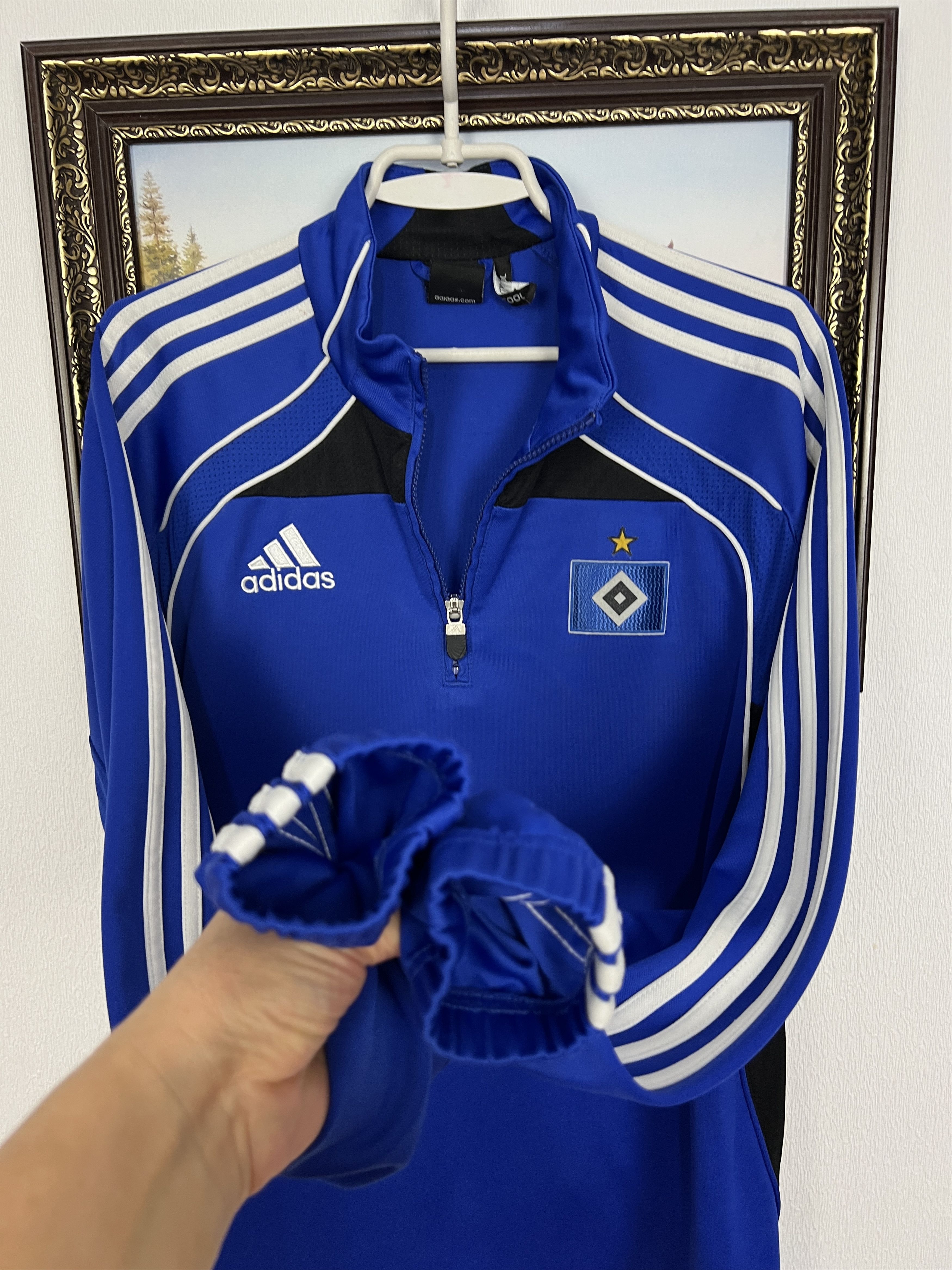 Adidas Vintage Hamburg Football Jacket Soccer Train Track Top Size US M / EU 48-50 / 2 - 6 Thumbnail