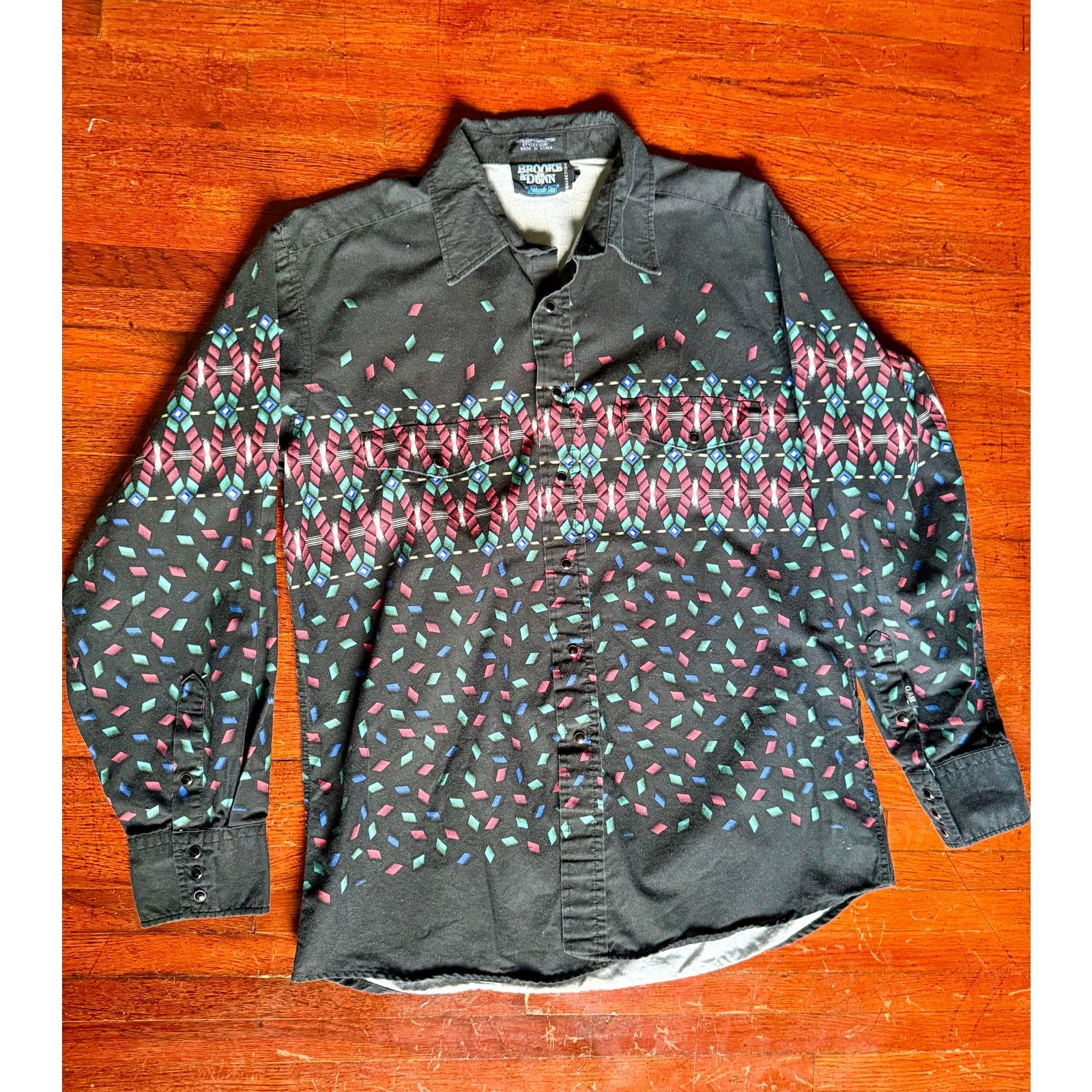 Vintage Vintage Men’s Brooks & Dunn Black Red Cowboy Shirt Large Size US L / EU 52-54 / 3 - 1 Thumbnail