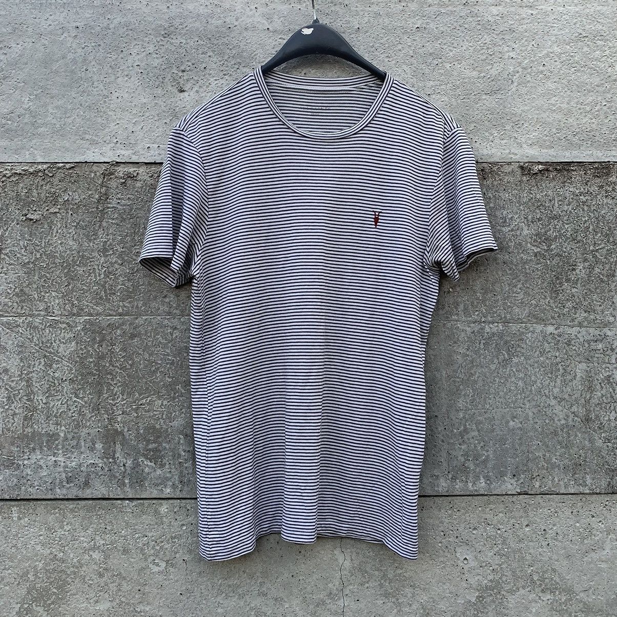 Striped AllSaints logo tshirt