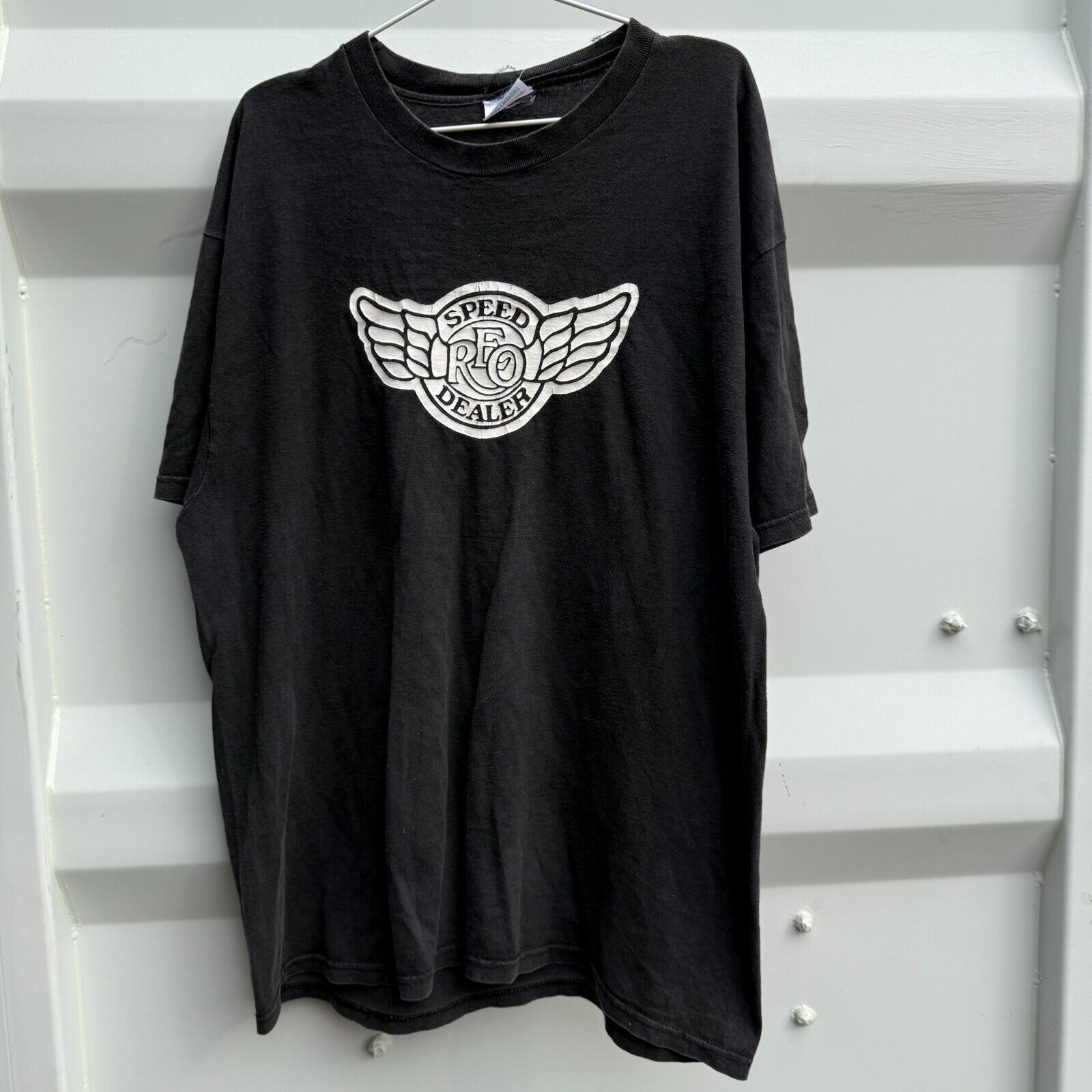Hanes Vintage REO Speed Dealer Spoof T-Shirt Mens SZ XL Band A5 Size US XL / EU 56 / 4 - 1 Thumbnail