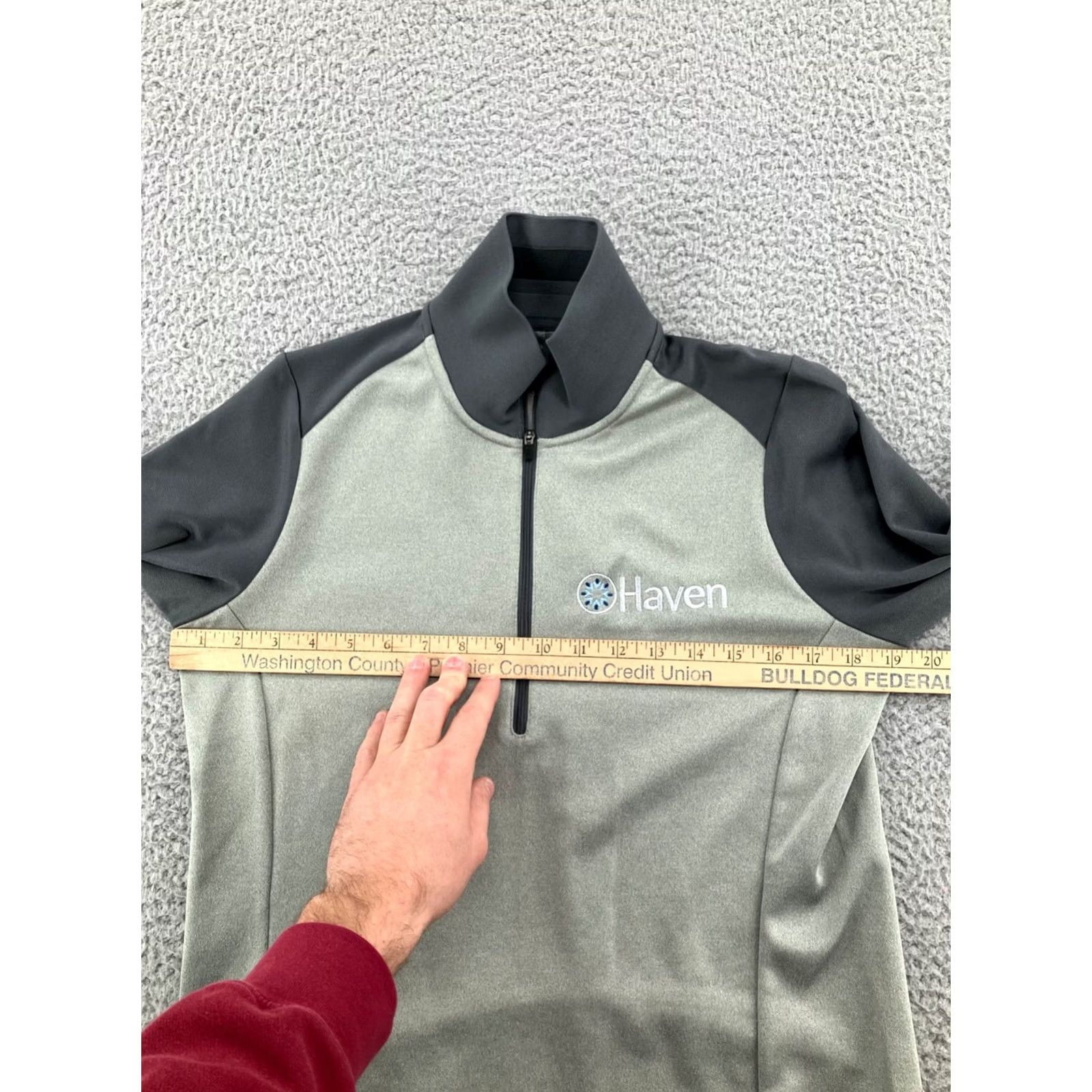 Nike Nike Sweatshirt Womens Large Gray Quarter Zip Mock Neck Pullover Jacket Dri-FIT Activewear Sports 1/4 Zip Mens Womens Girls Boys Size L / US 10 / IT 46 - 3 Thumbnail