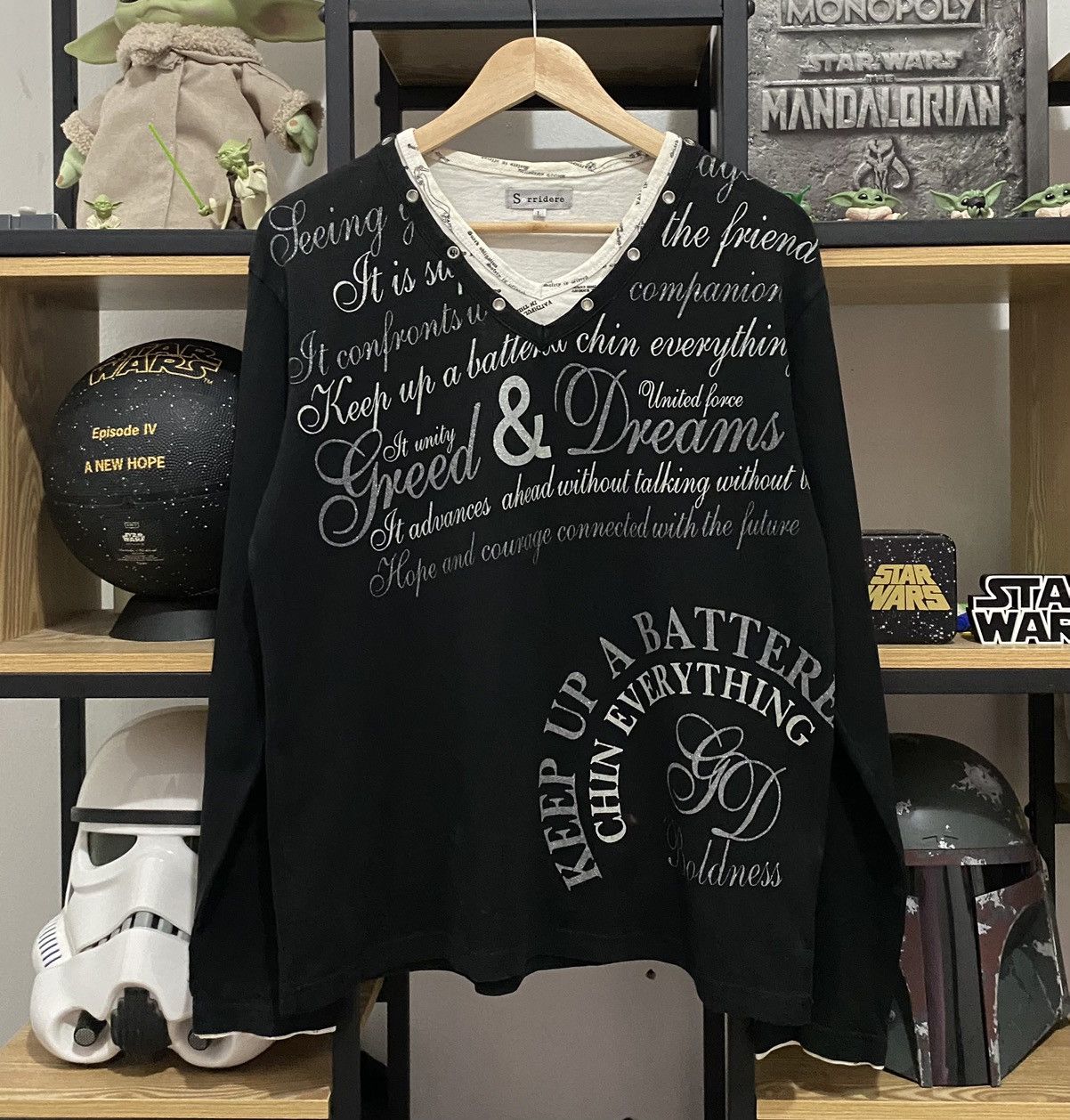 Japanese Brand Sorridere Sedetionaries Poem Double Layer Punk Longsleeve Size US L / EU 52-54 / 3 - 1 Thumbnail