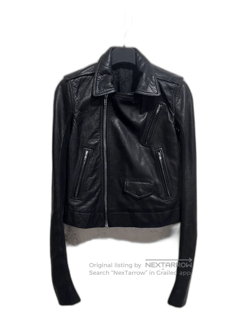 Rick Owens rick owens leather motorcycle jacket in black. Size US S / EU 44-46 / 1 - 1 Thumbnail
