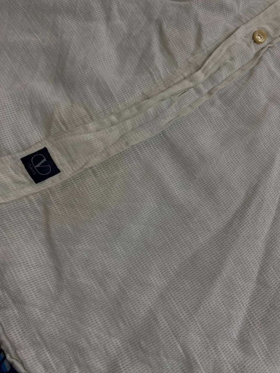 Valentino × Vintage Vintage Valentino Light Blue Pocket Logo Button Up Shirt Size US XL / EU 56 / 4 - 10 Thumbnail