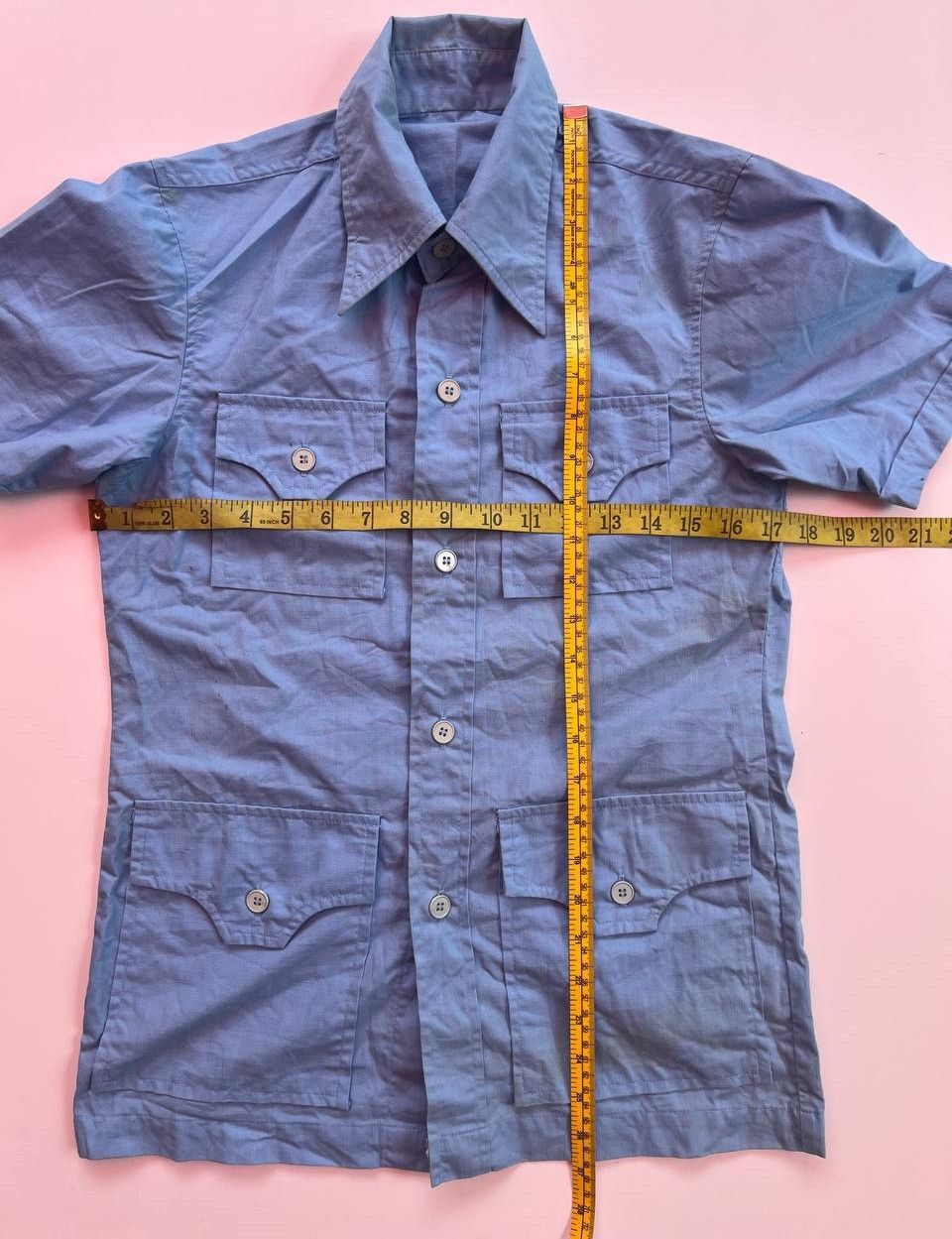 Vintage × Wrangler Vintage 70s Wrangler chambray worker shirt Size US S / EU 44-46 / 1 - 5 Thumbnail