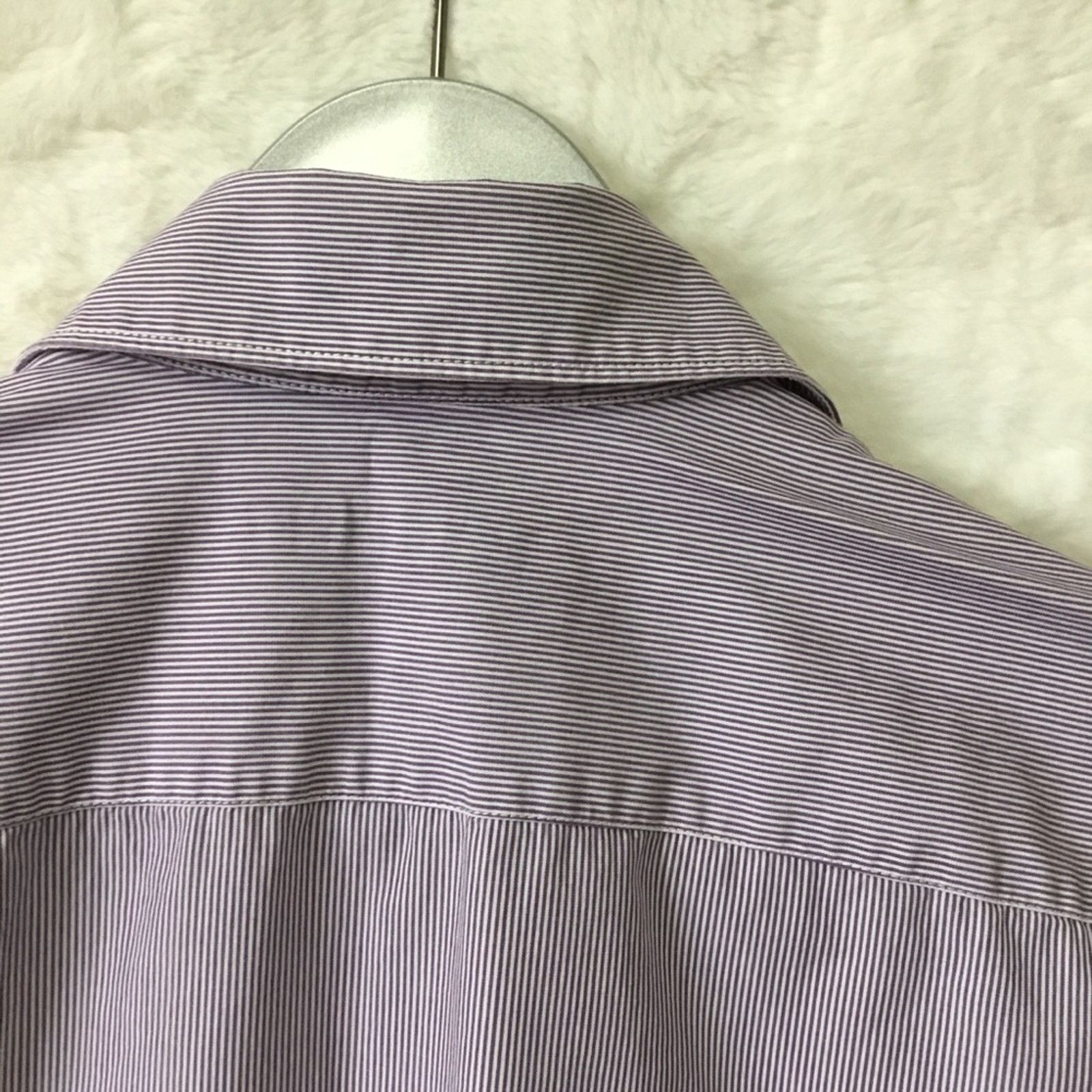 Celio Celio Men's Purple Blend Striped Button Down Dress Shirt Size US M / EU 48-50 / 2 - 10 Thumbnail