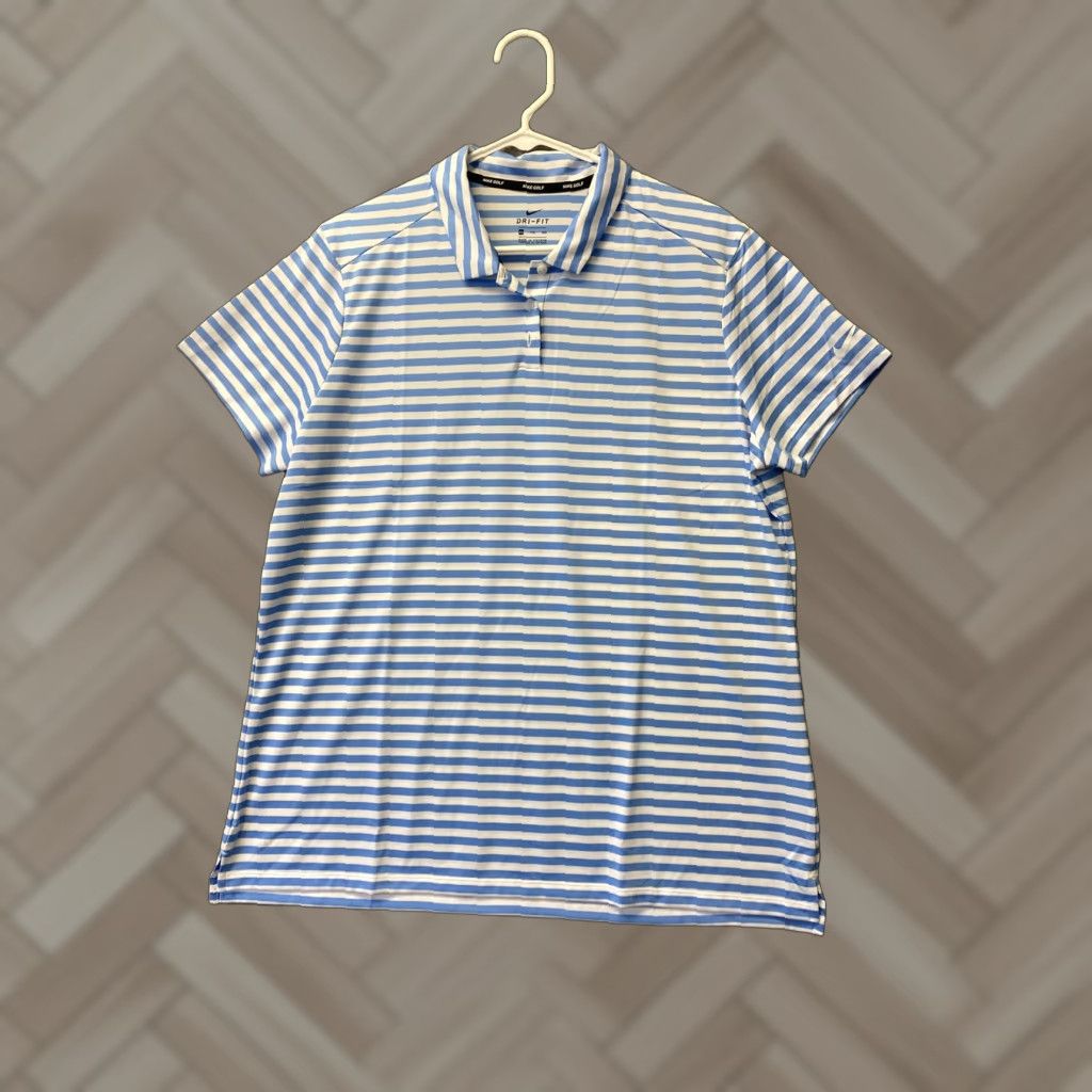 Nike Nike Golf Polo Shirt Mens XXL Blue White Short Sleeve Collared 1/4 Button Up Vintage? No Size US XXL / EU 58 / 5 - 1 Thumbnail