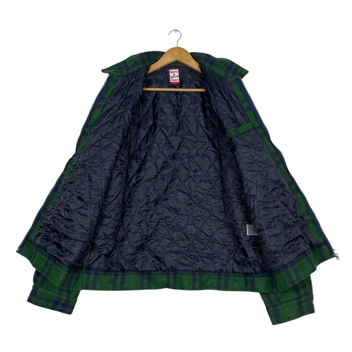 Have A Good Time × Japanese Brand 💥GOODYS ZIP UP TARTAN GREEN JACKET Size US L / EU 52-54 / 3 - 11 Thumbnail