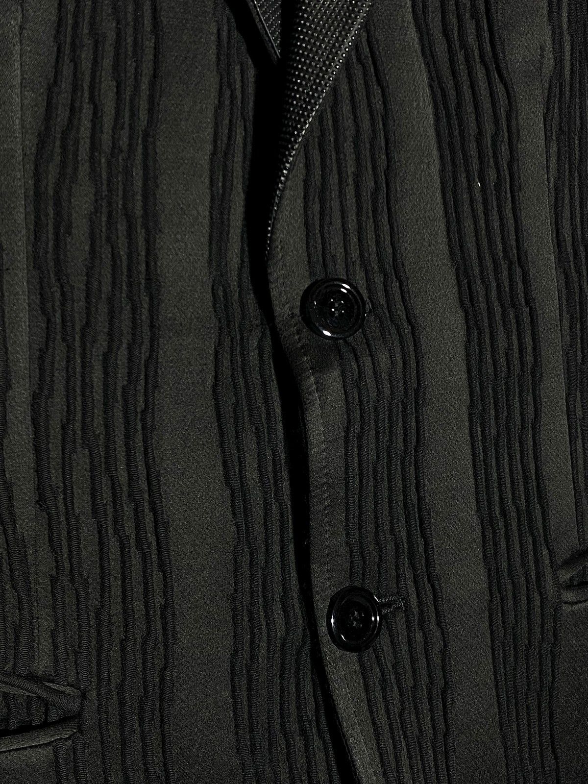 Emporio Armani Emporio Armani Johnny Line Jacquard Tailored Black Blazer Size 46R - 4 Thumbnail