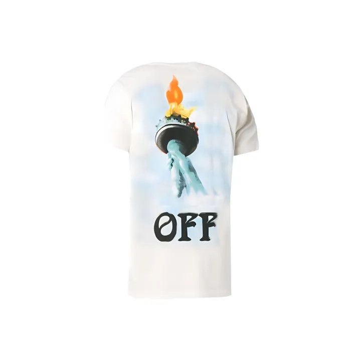 Off-White Off-White Liberty Print Cotton T-Shirt 0079 Size US XL / EU 56 / 4 - 1 Thumbnail