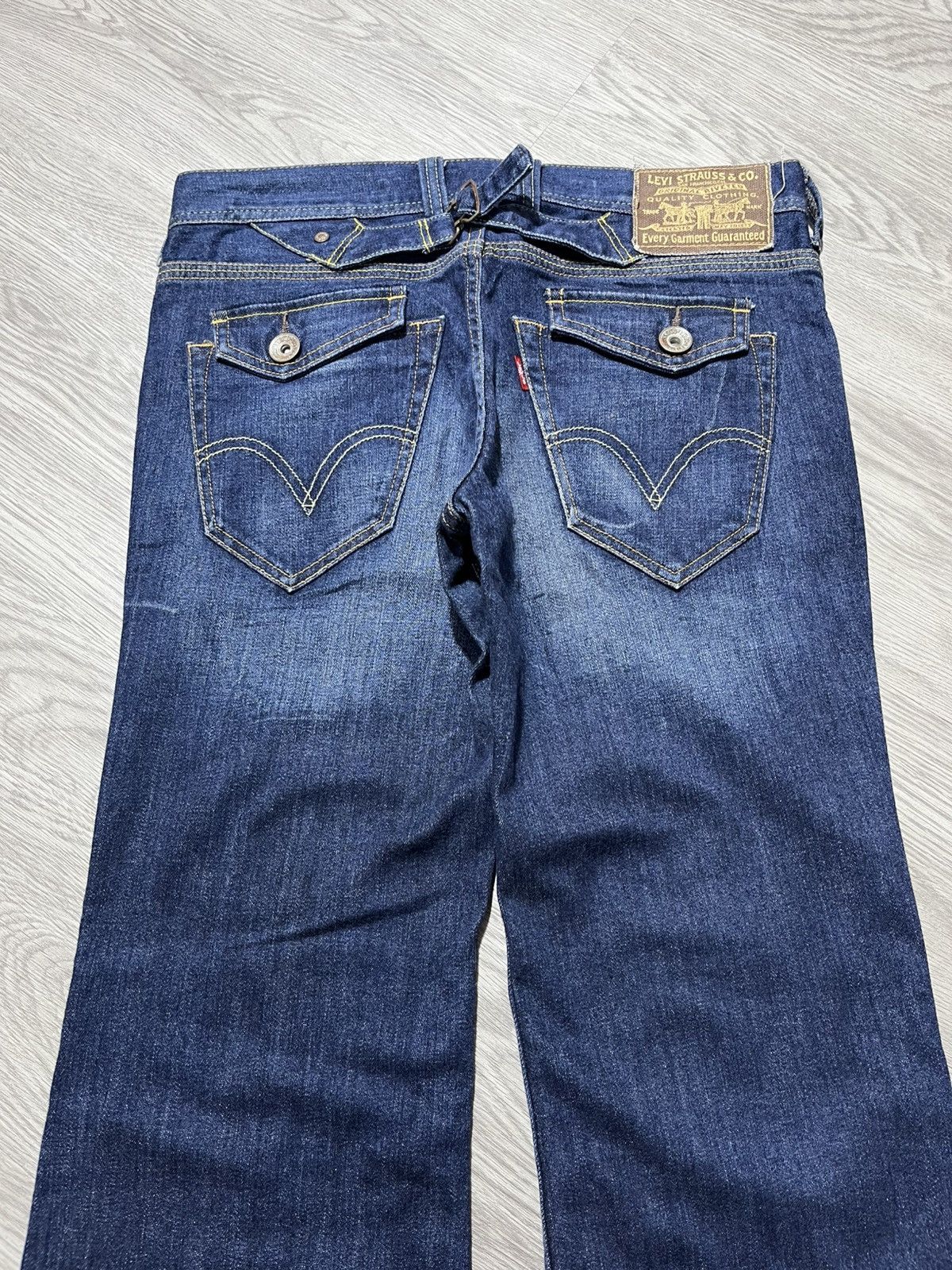 Japanese Brand Vintage Levis Buckleback Bootcut Clawmark Flared Jeans Pants Size US 30 / EU 46 - 13 Thumbnail