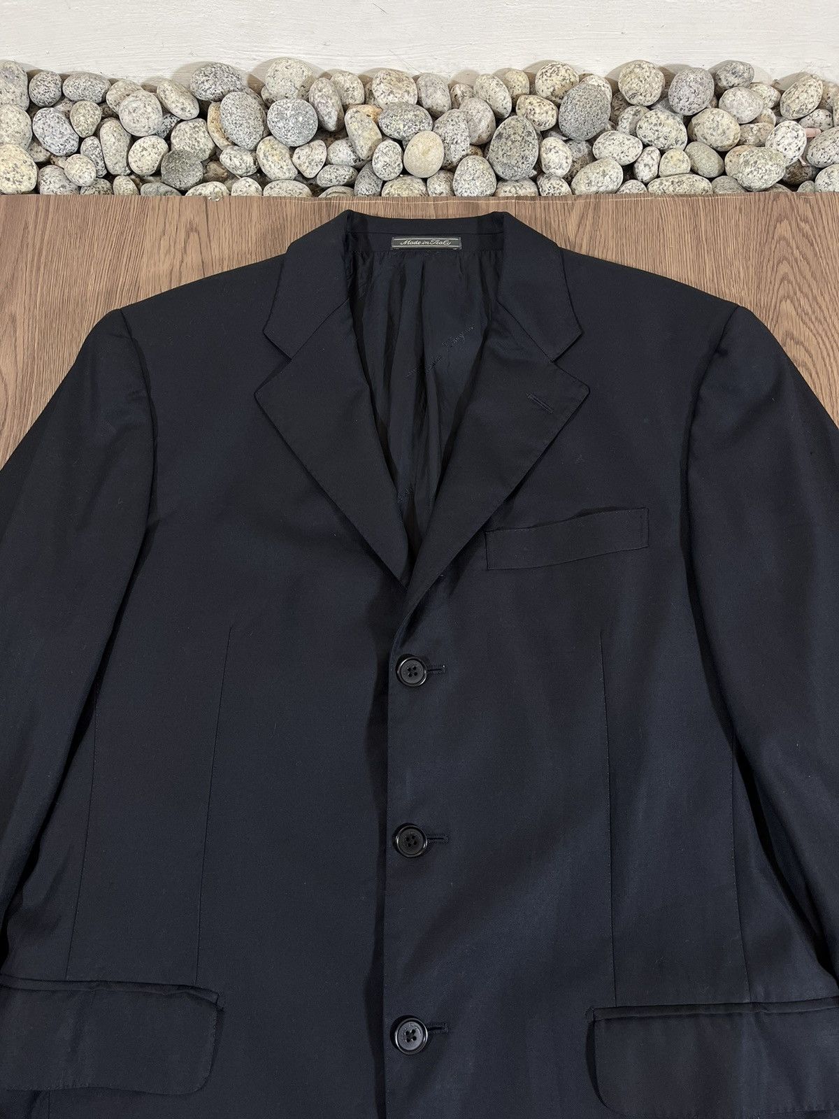 Salvatore Ferragamo Salvatore Ferragamo Midnight Black Tailored Blazer Size 50L - 3 Thumbnail