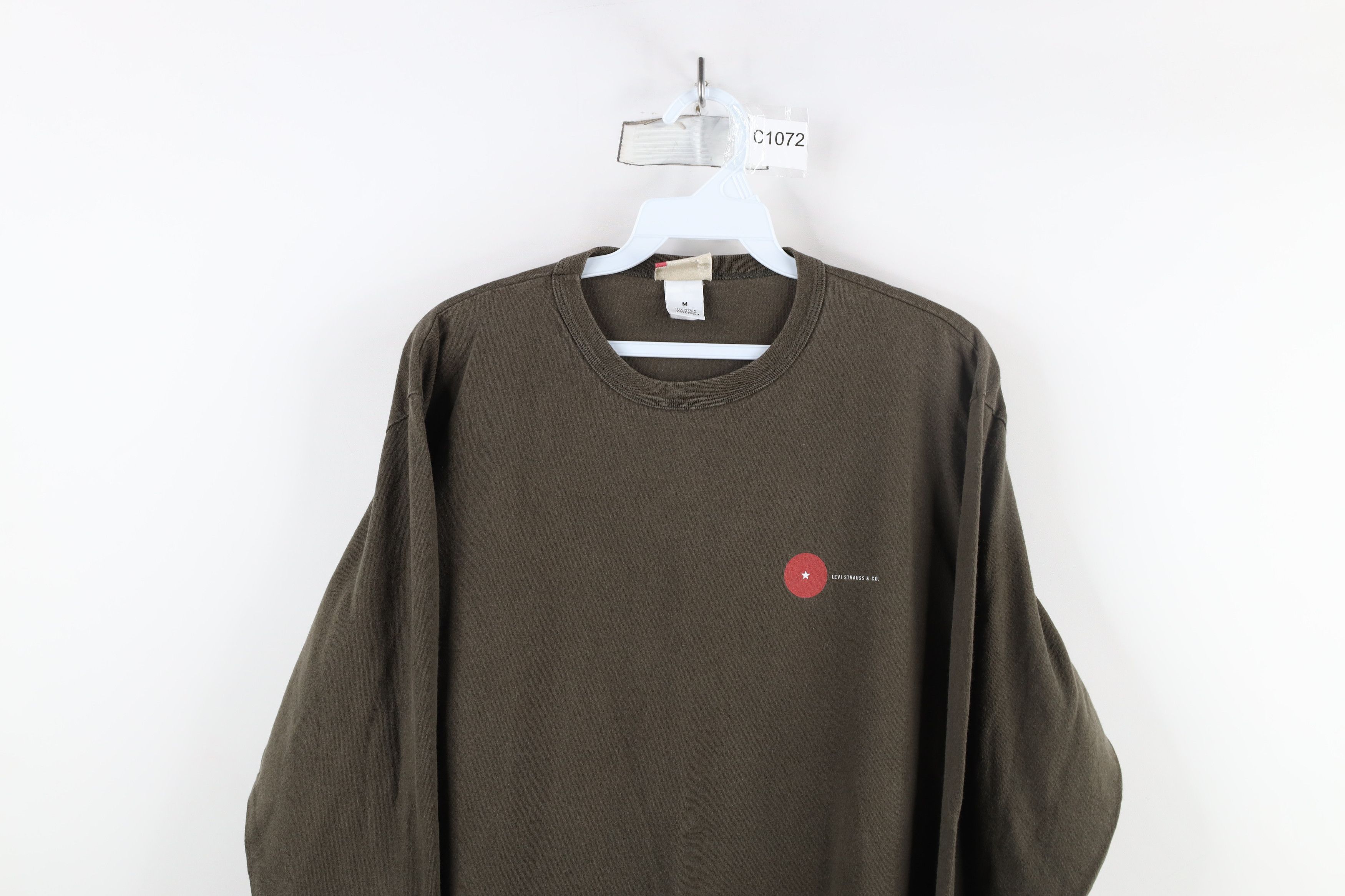 Levi's × Vintage Vintage Y2K 2000 Levis Spell Out Red Star T-Shirt Green USA Size US M / EU 48-50 / 2 - 2 Thumbnail