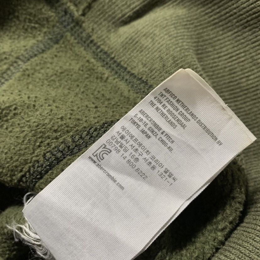 Abercrombie & Fitch ABERCROMBIE OLIVE GREEN FUR ZIPPER HOODIE DISTRESSED Size US XL / EU 56 / 4 - 7 Thumbnail