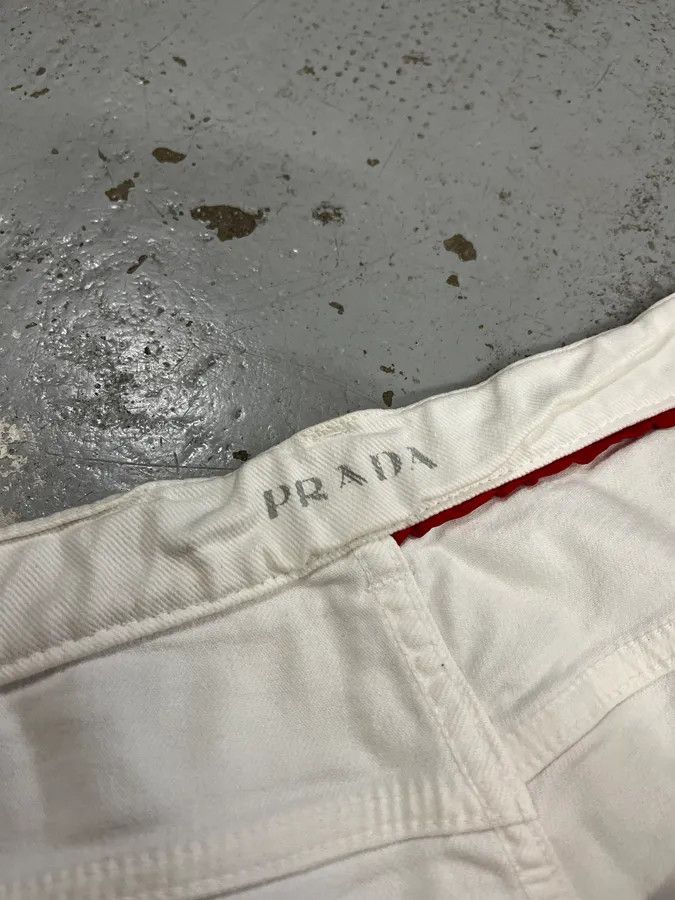 Prada 2000s Prada Classic White Denim Jeans Size US 33 - 12 Thumbnail