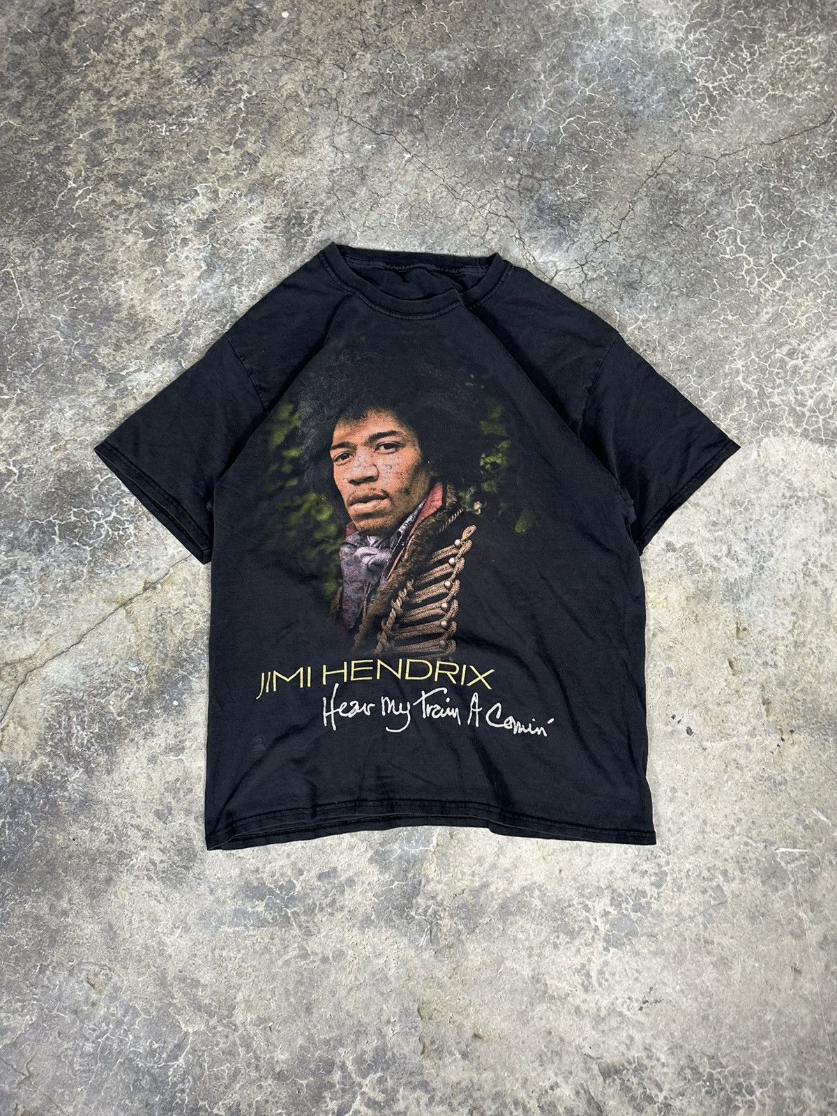 Jimi Hendrix × Vintage Vintage Jimi Hendrix Train Is Comin Tee Size US L / EU 52-54 / 3 - 1 Thumbnail